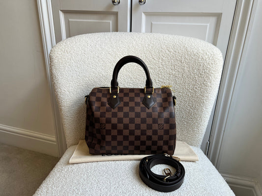 Louis Vuitton Speedy 25 Bandouliere Damier Ebene (RRP £1,440)