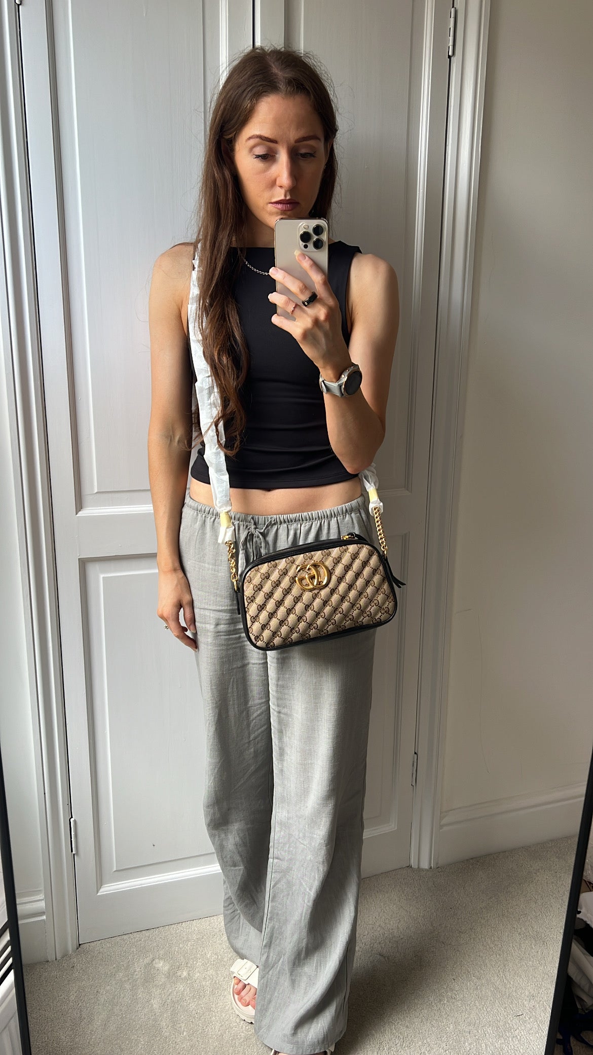 Gucci GG Marmont Canvas Small Shoulder Bag