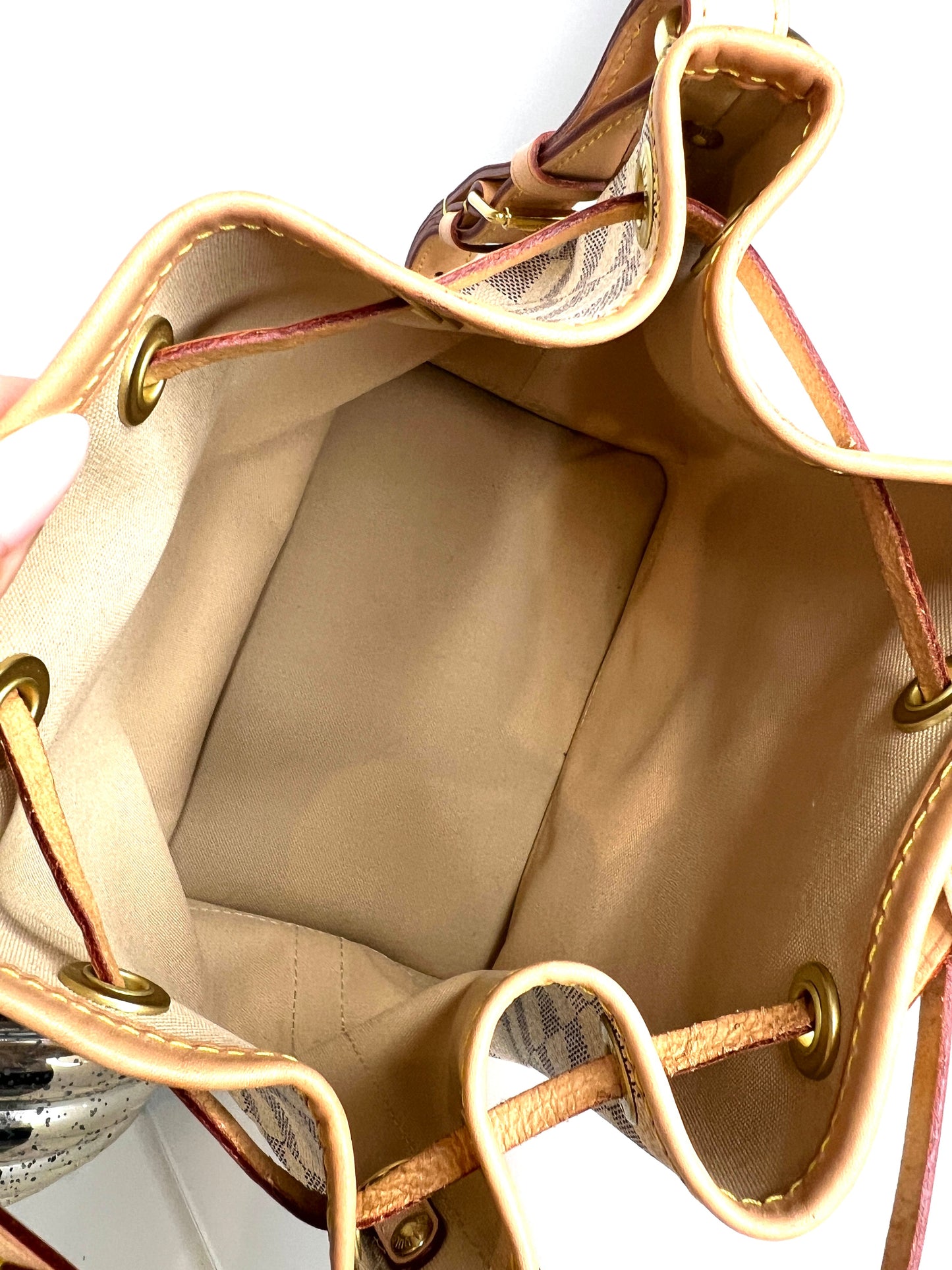 Louis Vuitton Preloved Noe BB Damier Azur Bucket Bag