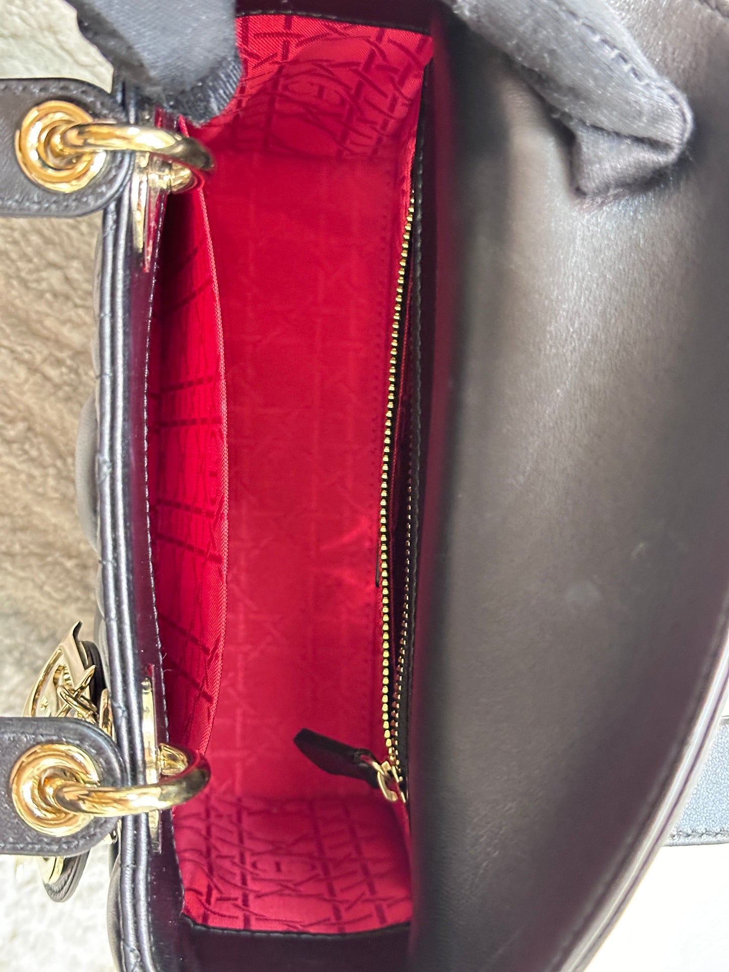 Small Lady Dior My ABC Dior Cannage Lambskin Black