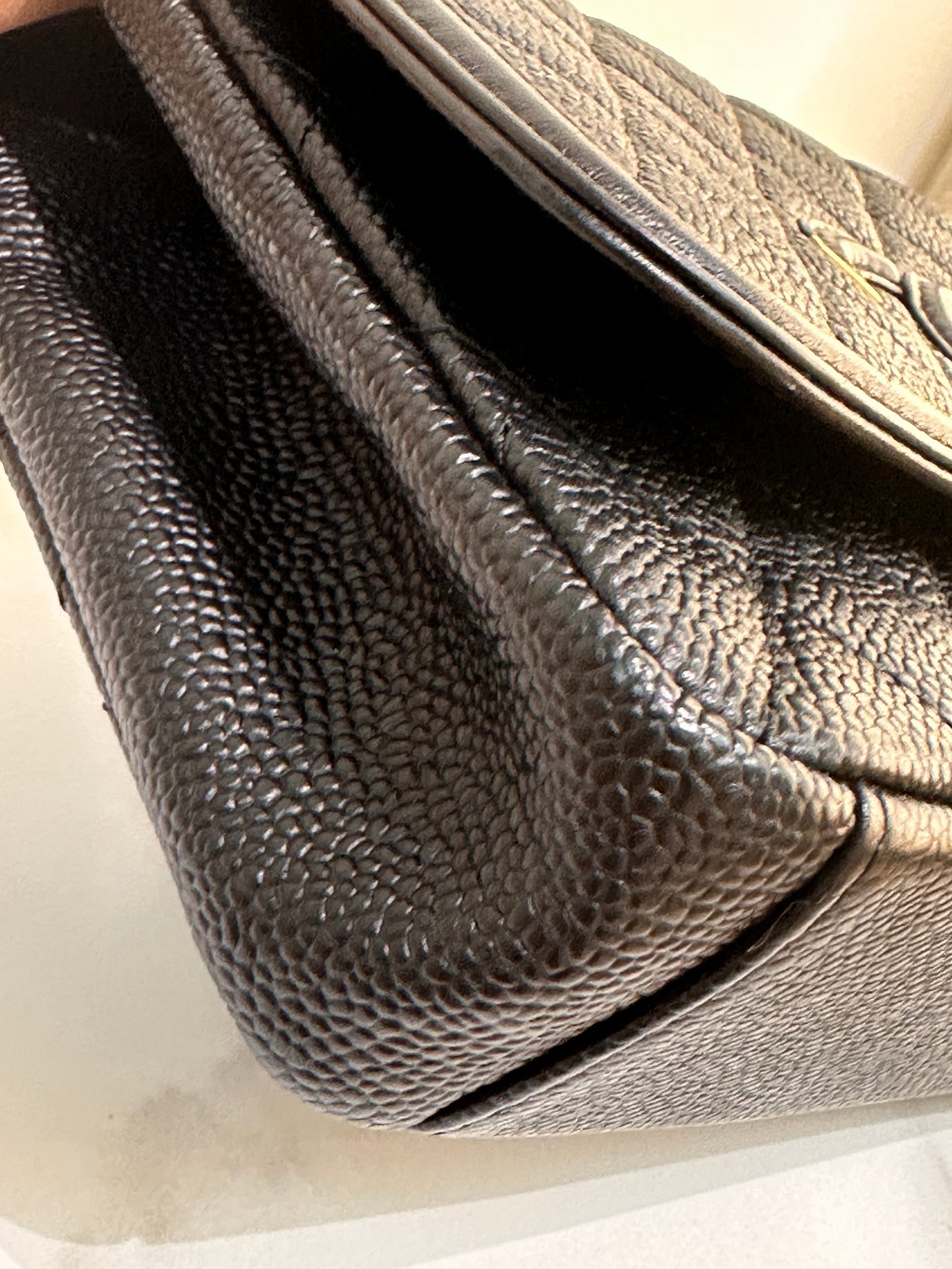 CHANEL Caviar Quilted Small CC Filigree Flap Black