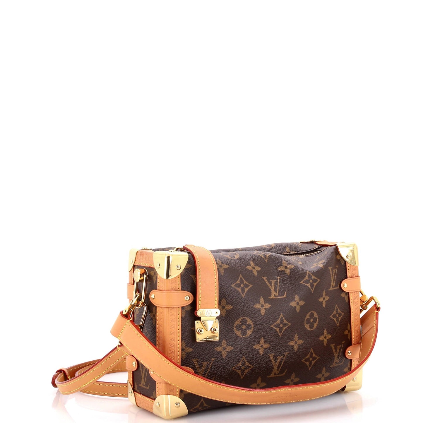 Louis Vuitton Side Trunk Handbag Monogram Canvas PM