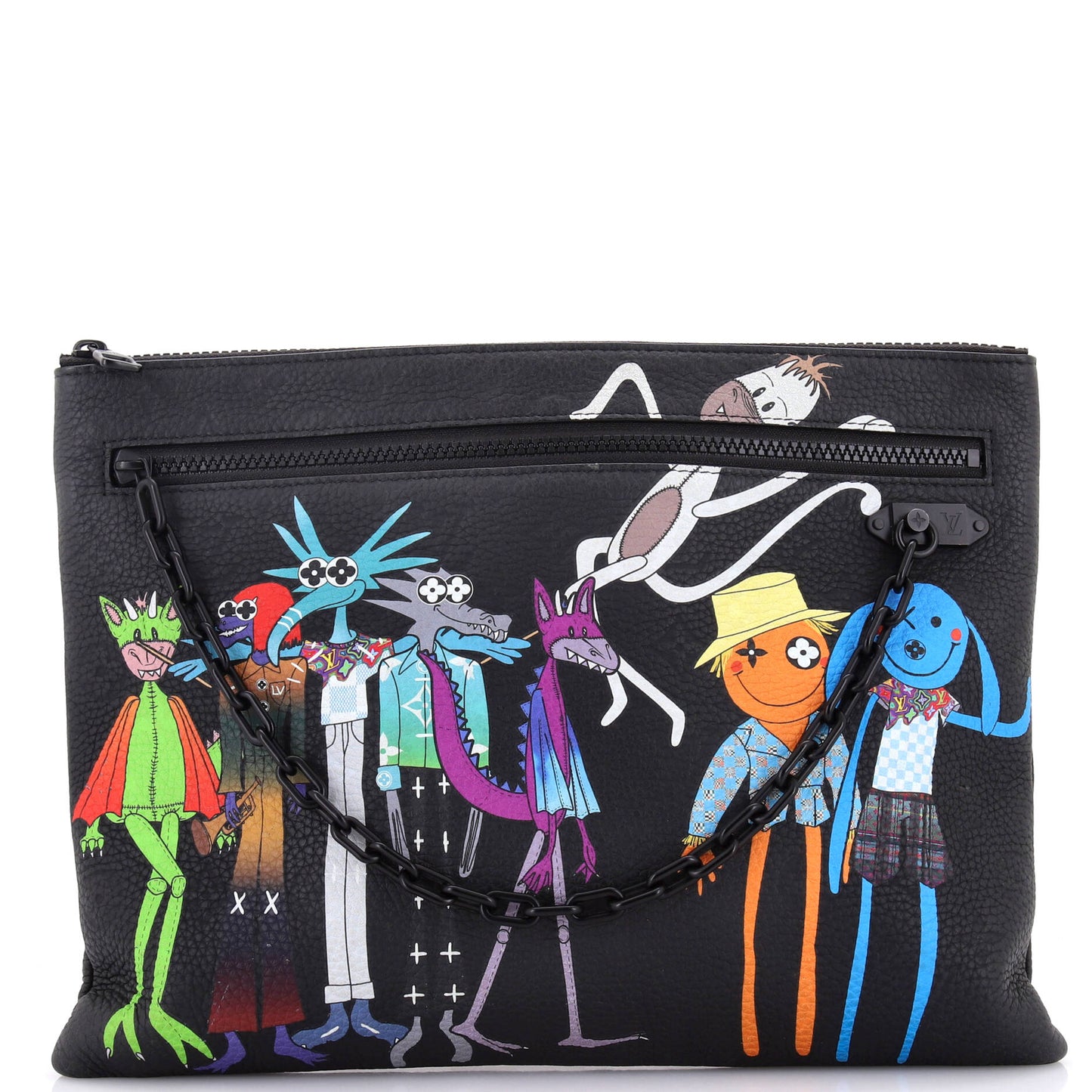 Louis Vuitton LV Friends A4 Pouch Printed Monogram Taurillon Leather