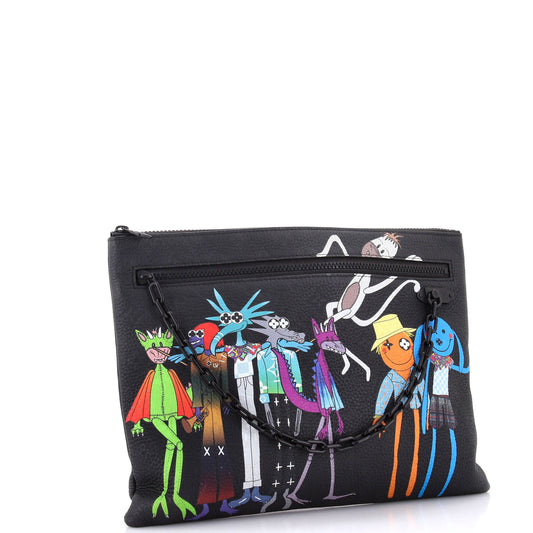 Louis Vuitton LV Friends A4 Pouch Printed Monogram Taurillon Leather