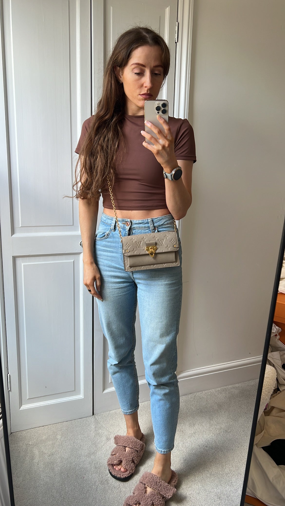 Louis Vuitton Grey Empreinte Vavin Chain Wallet (RRP £1410)