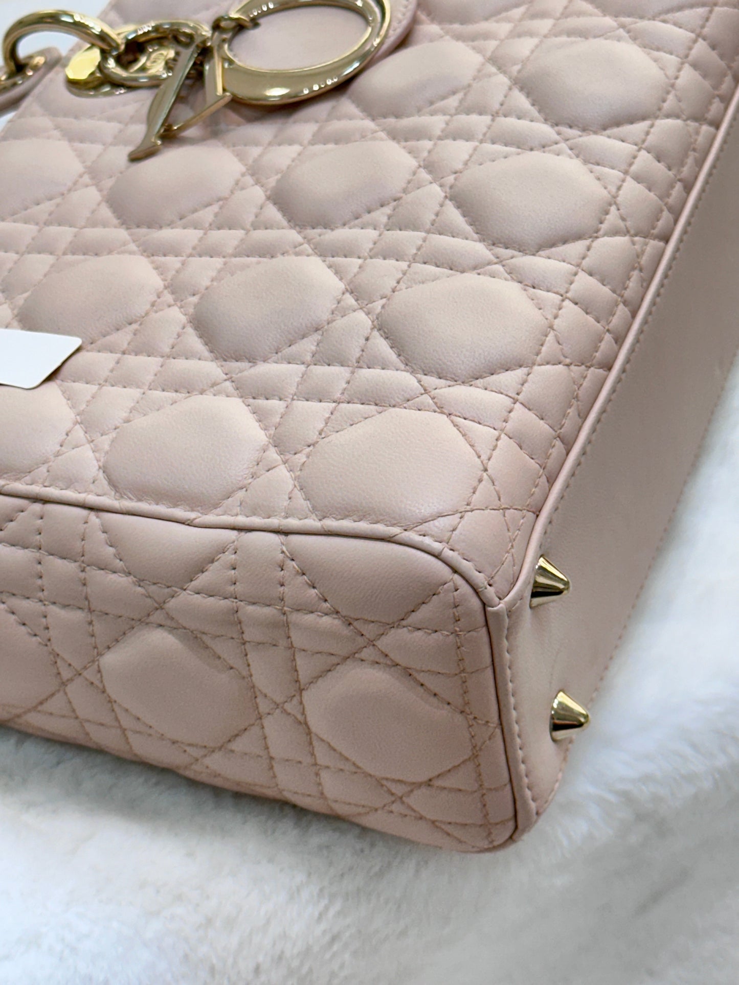 Small Lady Dior My ABC Dior Cannage Lambskin Pink