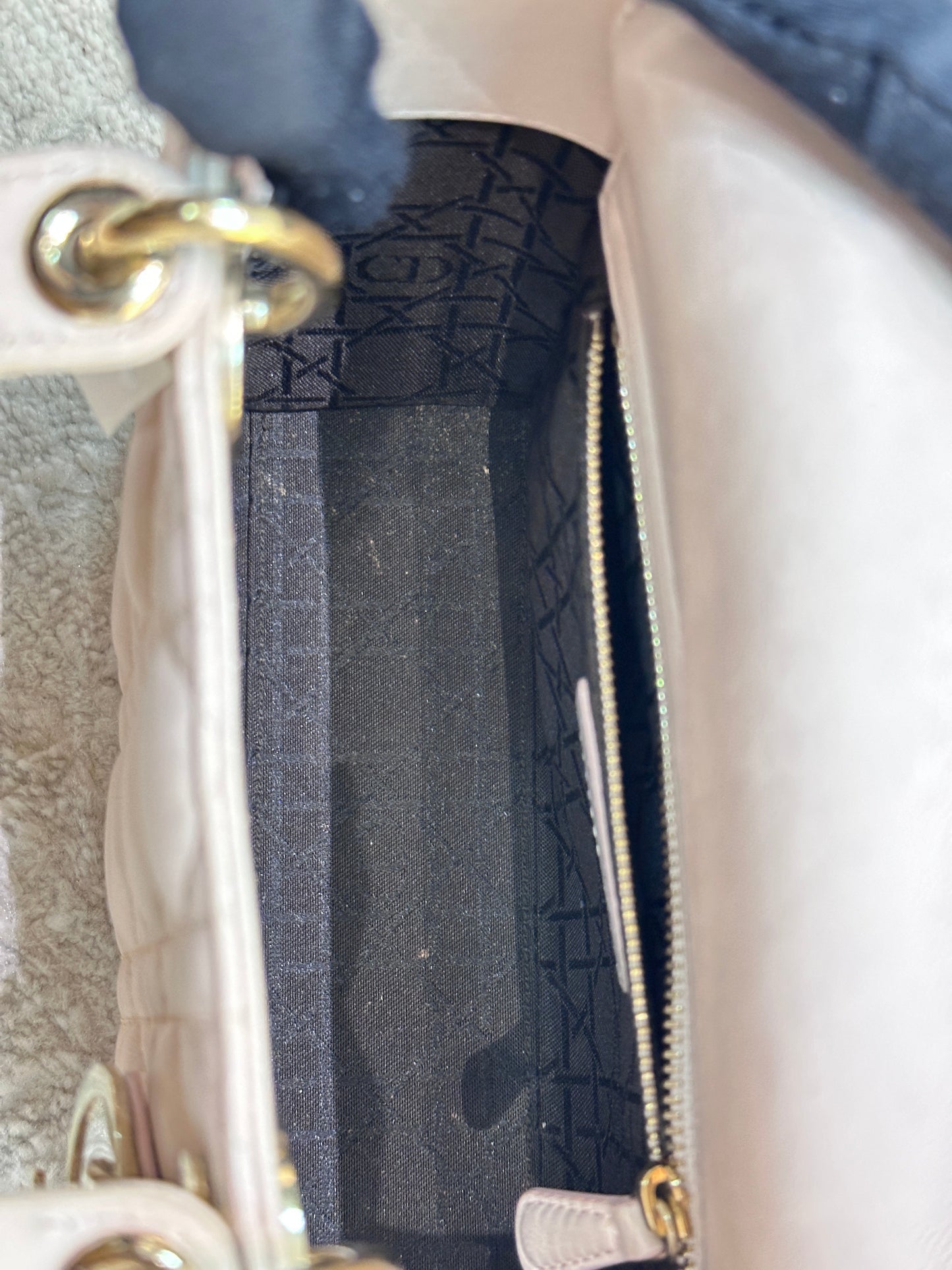 Small Lady Dior My ABC Dior Cannage Lambskin Pink