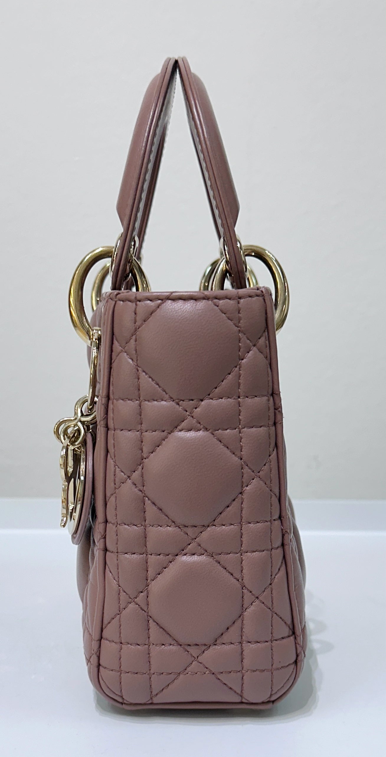 Mini Lady Dior Bag Blush Cannage Lambskin