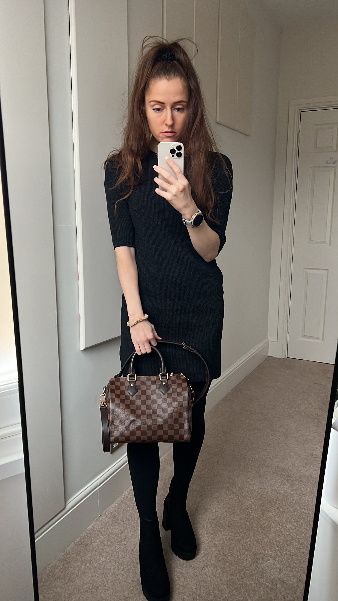 Louis Vuitton Speedy 25 Bandouliere Damier Ebene (RRP £1,440)