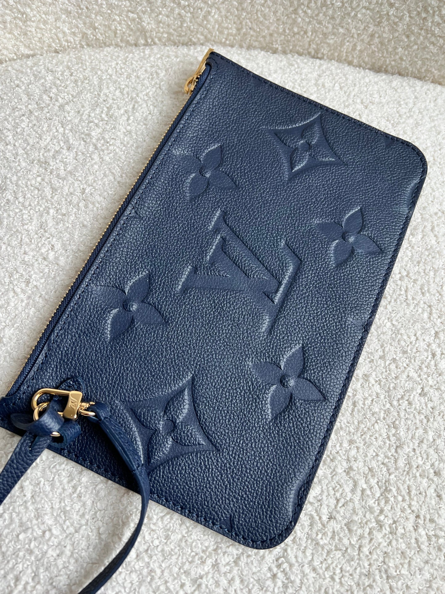 Louis Vuitton Pouch (from Neverfull) Navy Blue Empreinte