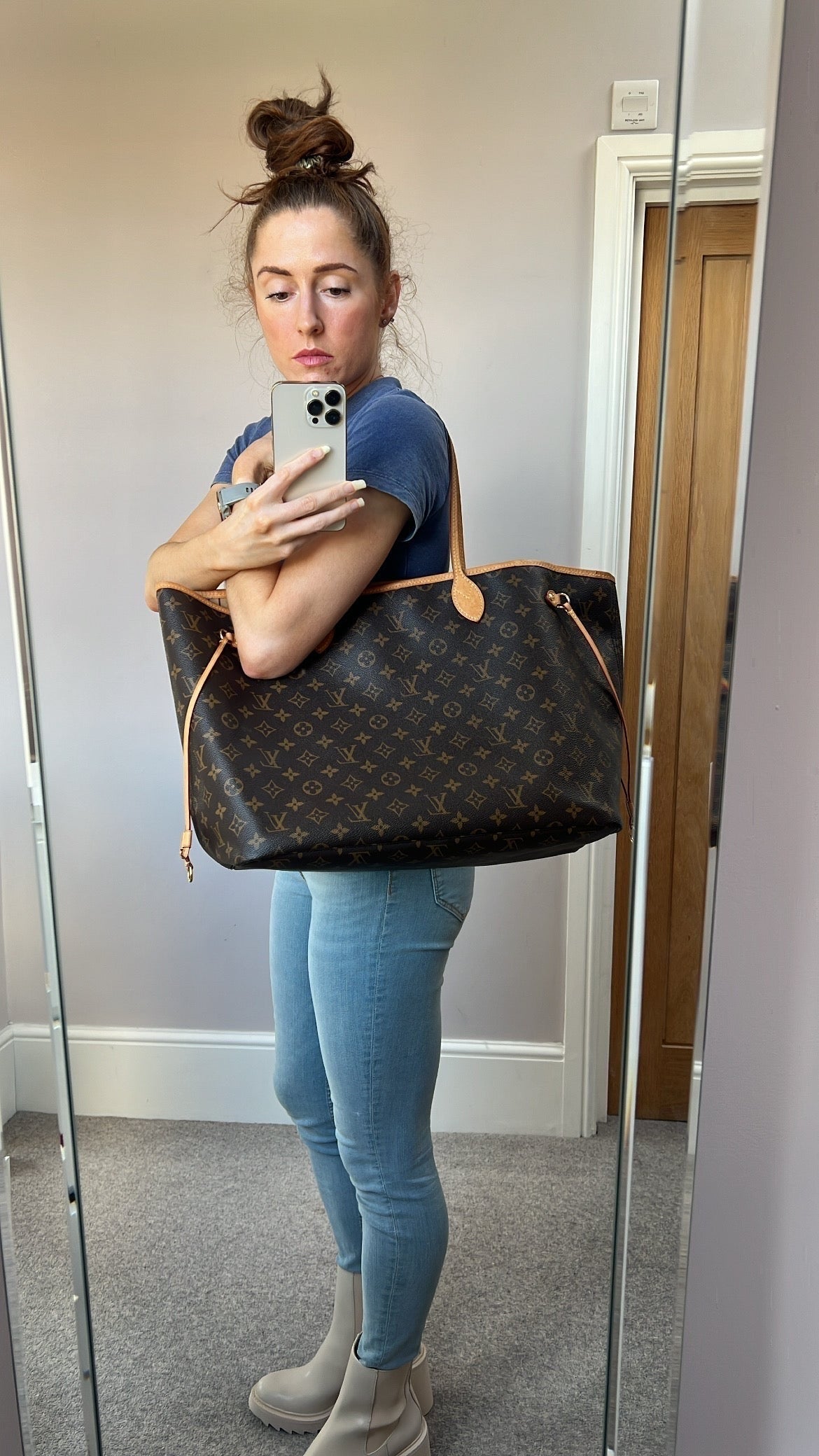 Louis Vuitton Neverfull GM Monogram Pivoine Interior (RRP £1,460)