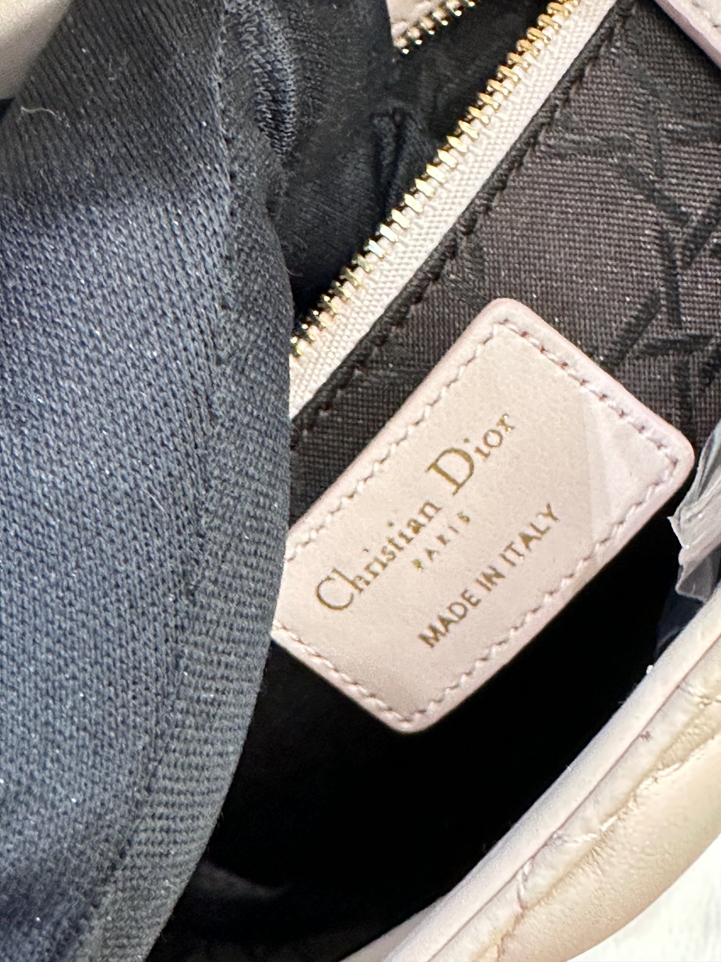 DIOR Lambskin Cannage Small Lucky Badges My Lady Dior Pink