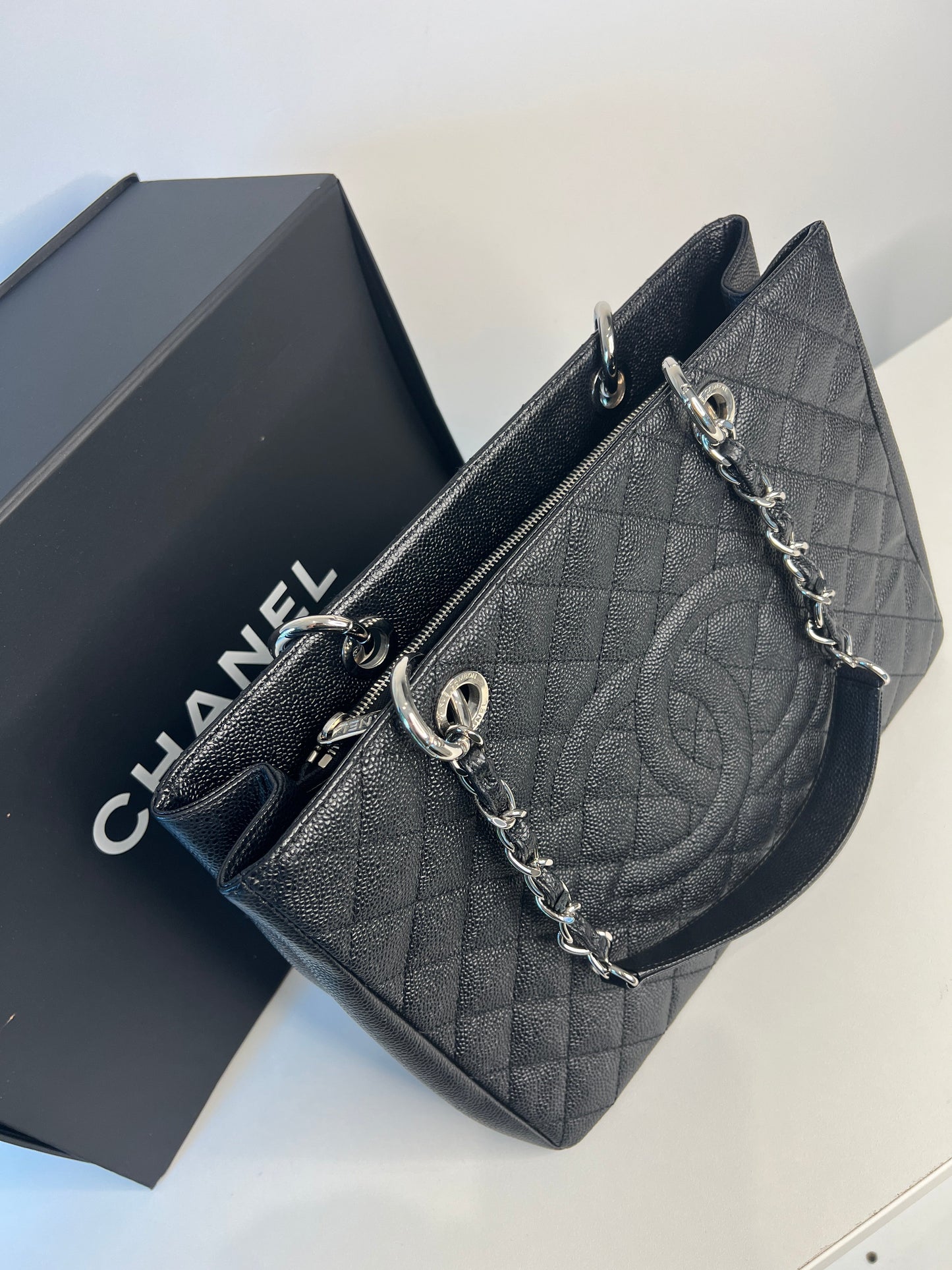 Chanel Black Caviar Large GST Shopping Shoulder Bag