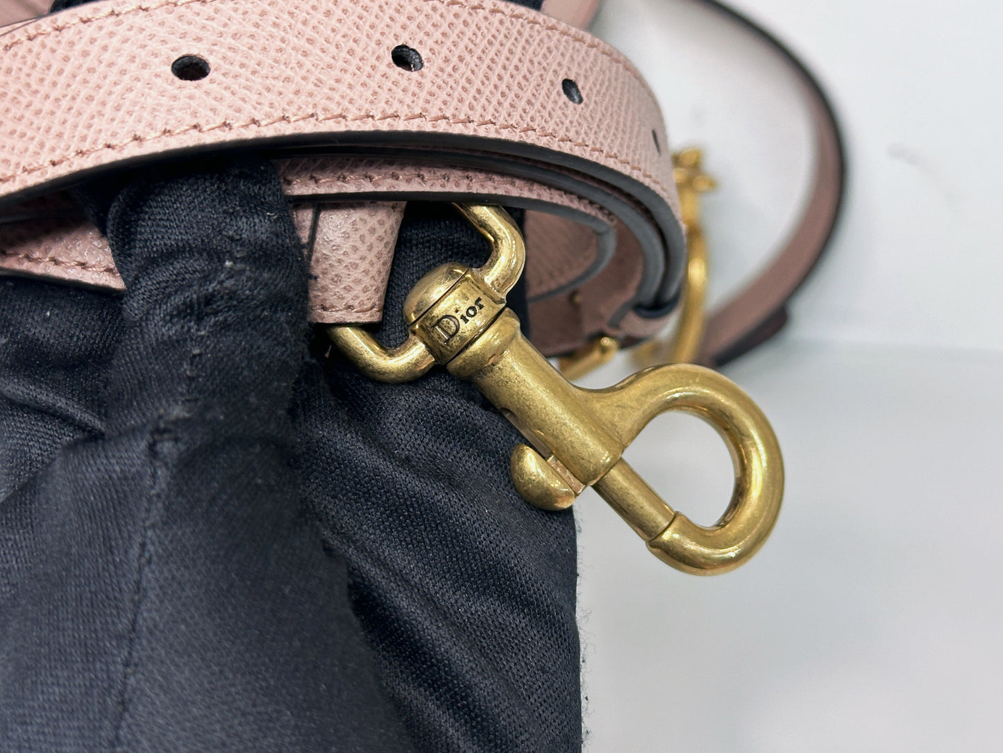 Christian Dior Saddle Bag with Strap Golden Saddle Nude Brush Grained Calfskin 2023 year