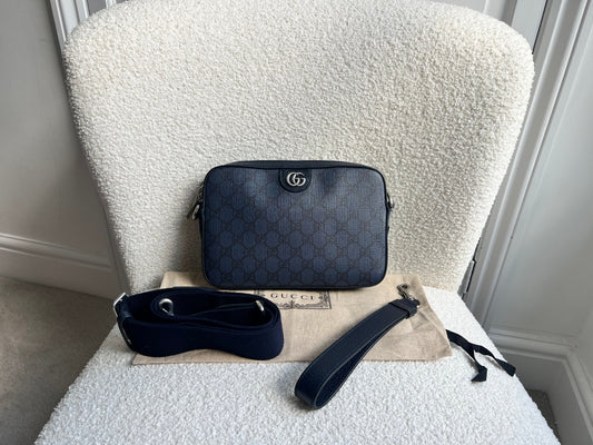 Gucci Ophidia Blue/Black Small Crossbody Bag (RRP £1360)