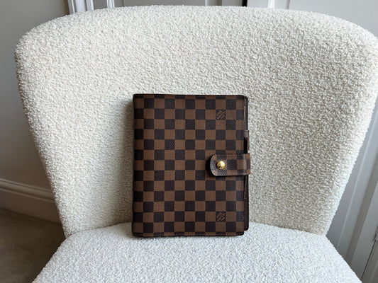 Louis Vuitton Damier Ebene Large Ring Agenda Cover (RRP £585)