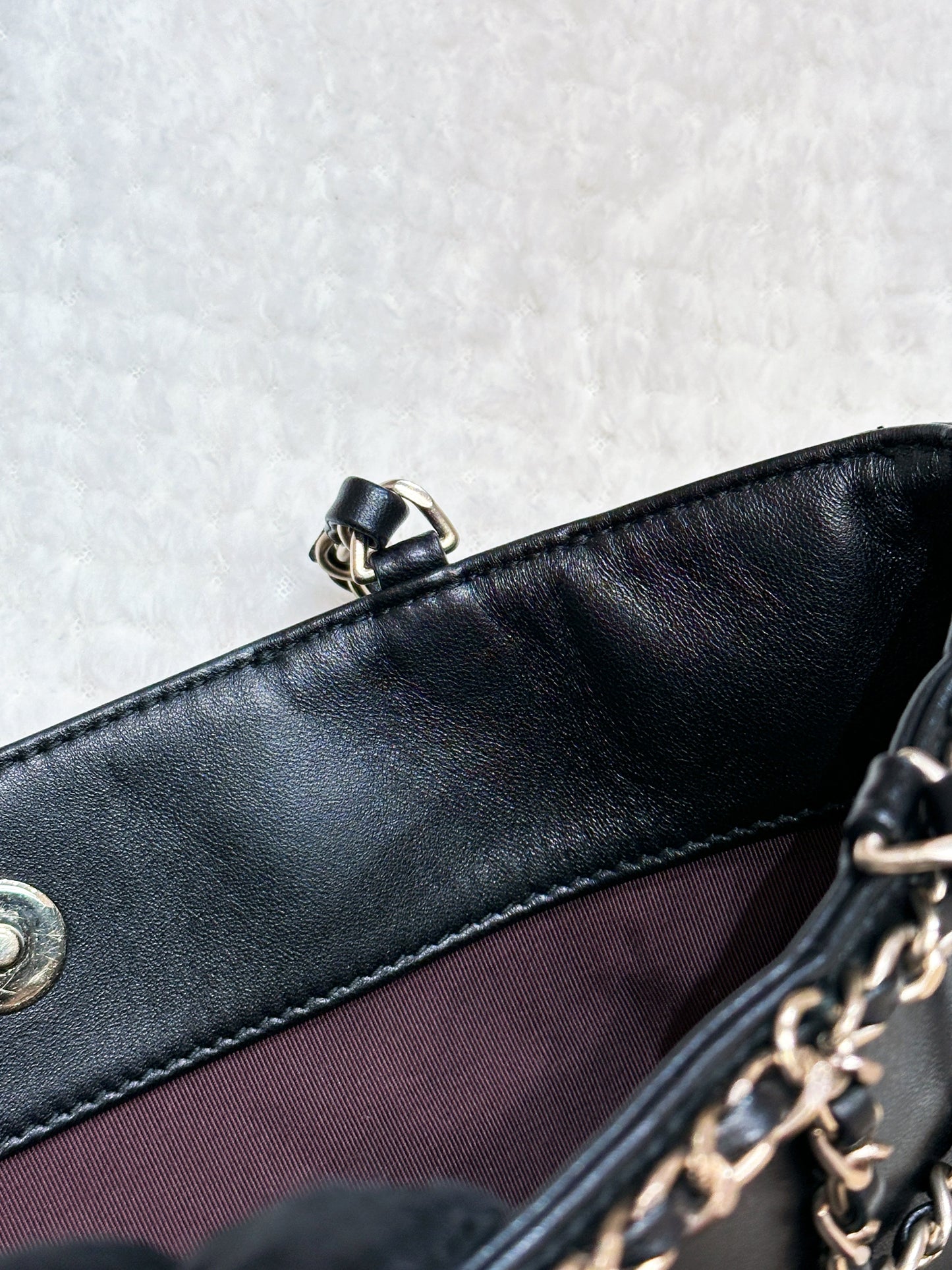 Chanel CC Lambskin Shopping Tote with Chain GHW 2875 holo card