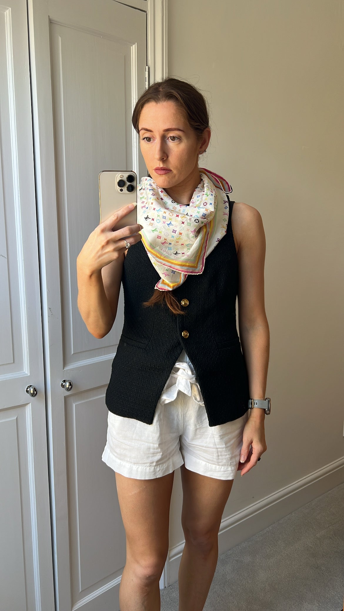 Louis Vuitton x Takashi Murakami Monogram Multicolor Silk Square 90