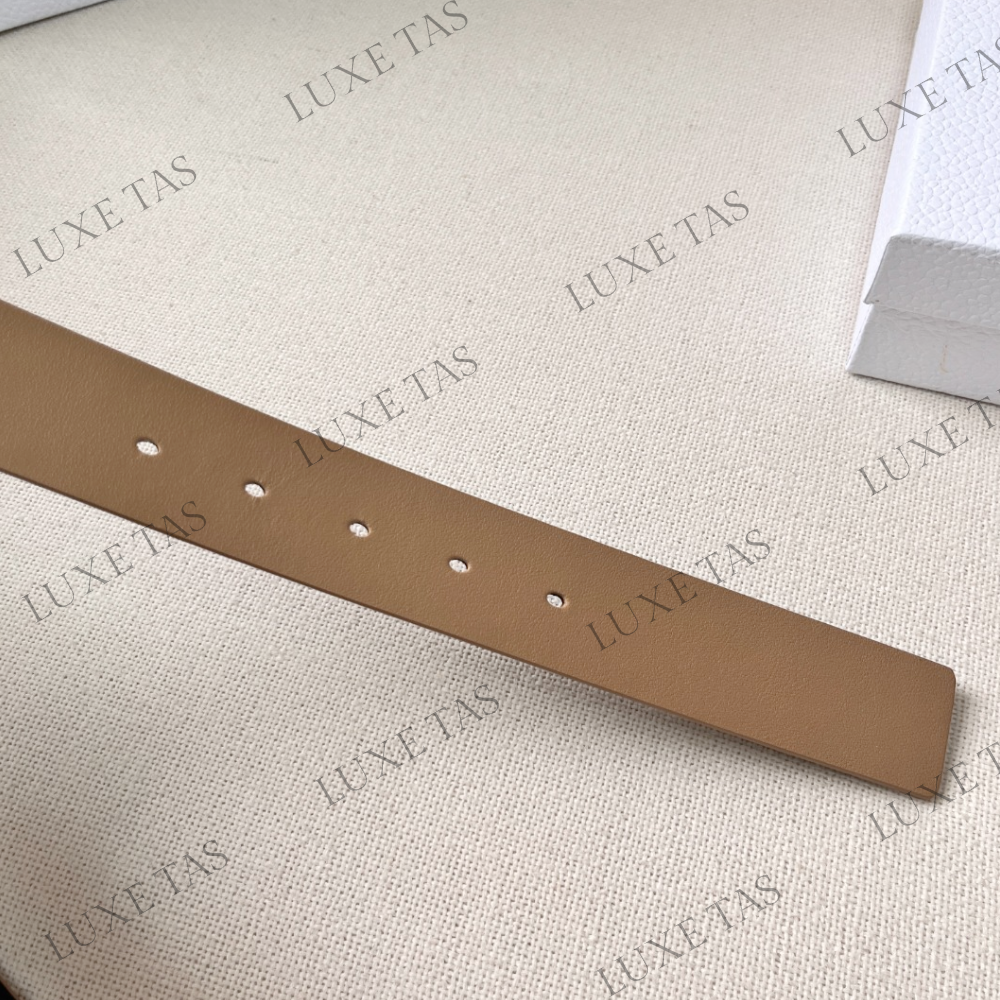 35mm Hazelnut and Black 30 Montaigne Reversible Belt Designer Belts for Women