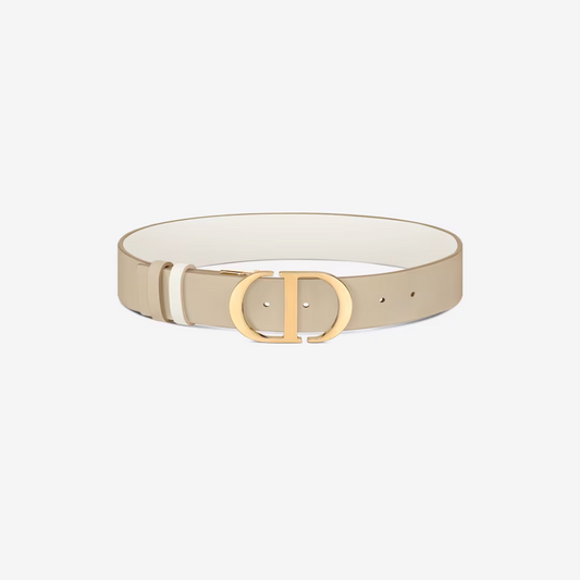 35mm Latte and Beige 30 Montaigne Reversible Belt Designer Belts for Women