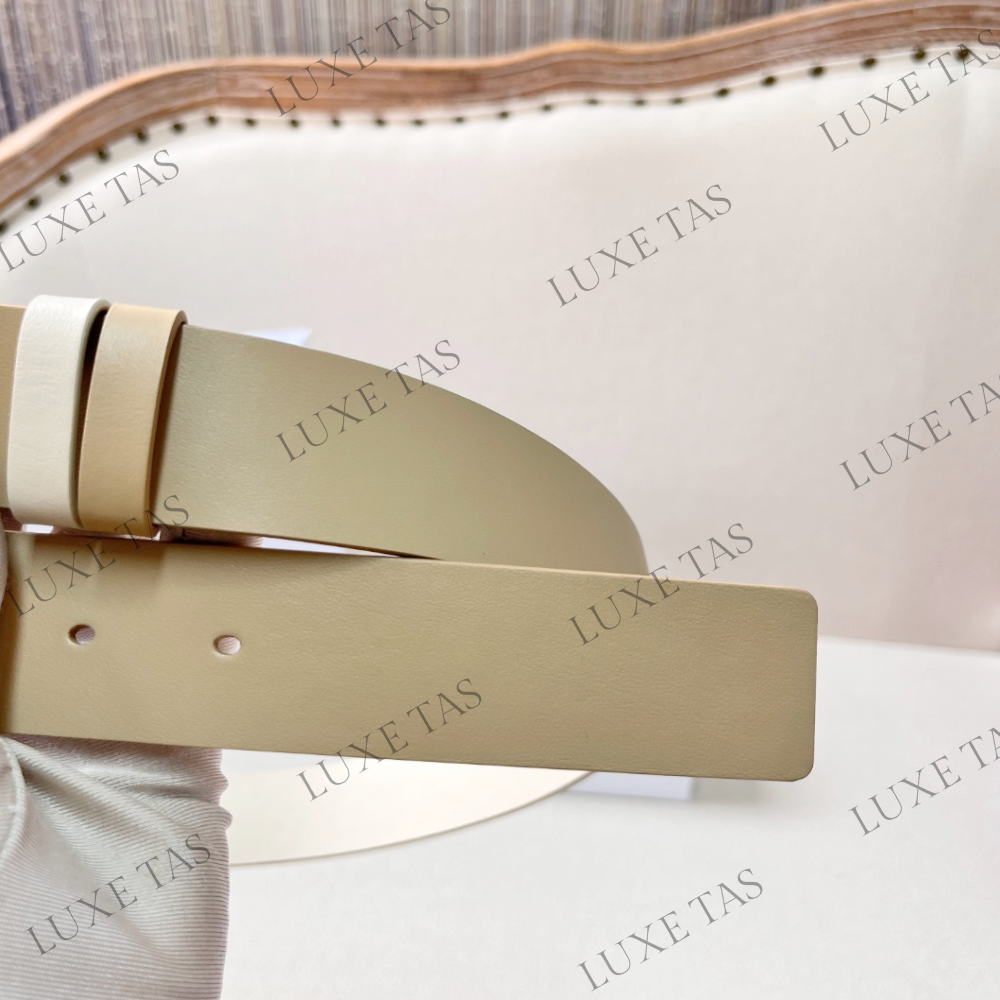 35mm Latte and Beige 30 Montaigne Reversible Belt Designer Belts for Women