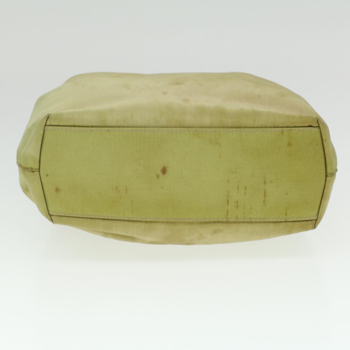 CHRISTIAN DIOR Maris Pearl Hand Bag Nylon Khaki Auth 37035