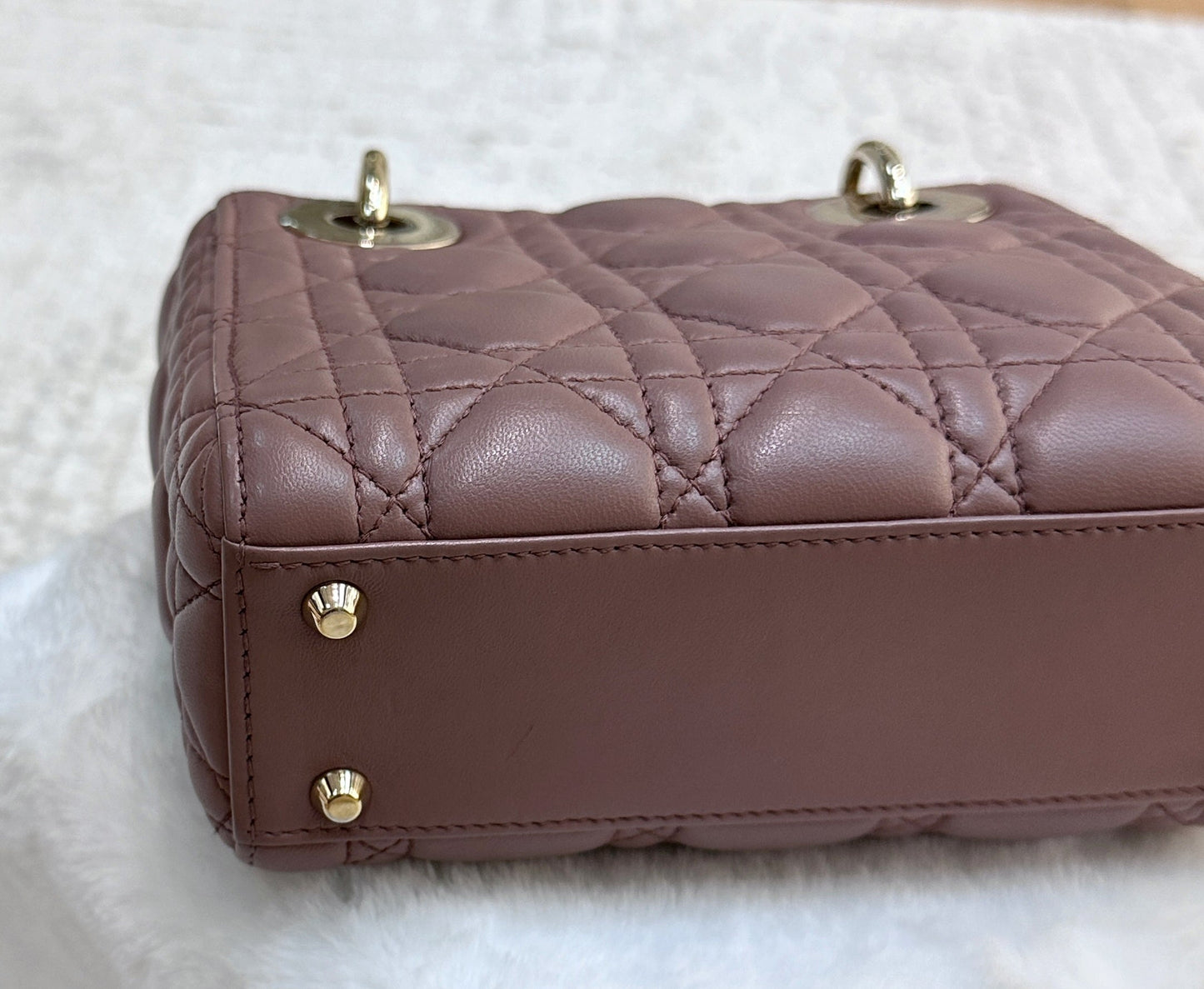 Mini Lady Dior Bag Blush Cannage Lambskin