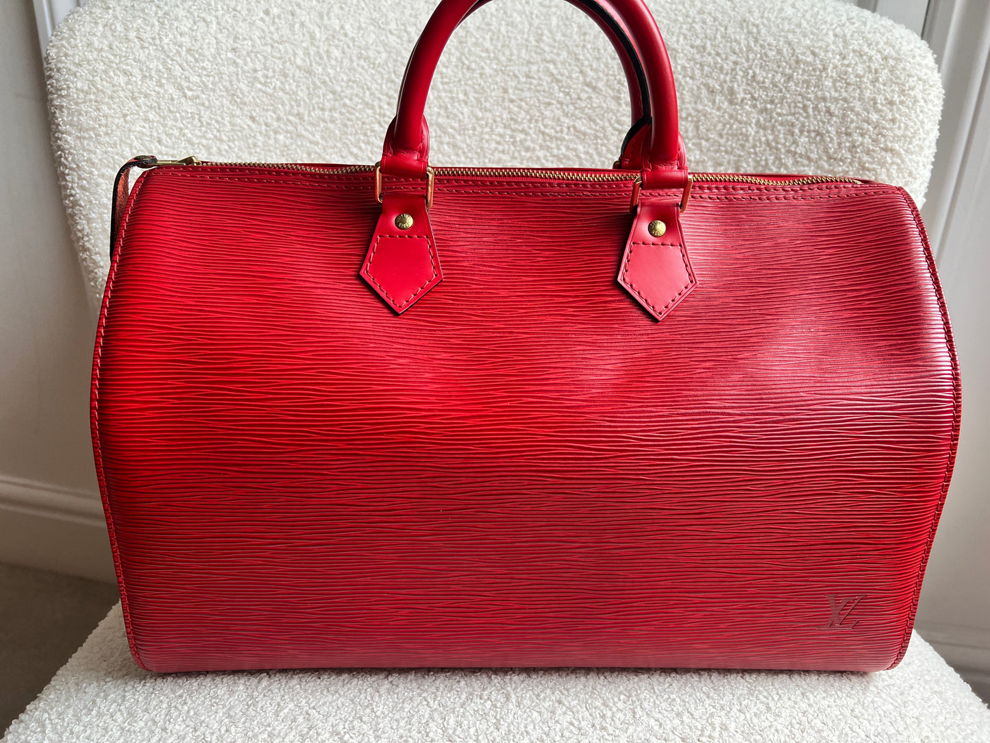 Louis Vuitton Speedy 35 Red Epi