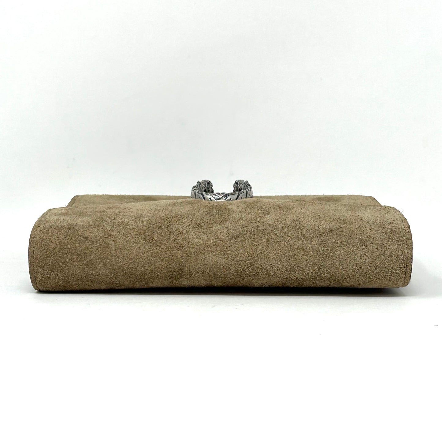 Gucci Dionysus Taupe Suede Chain Wallet Handbag