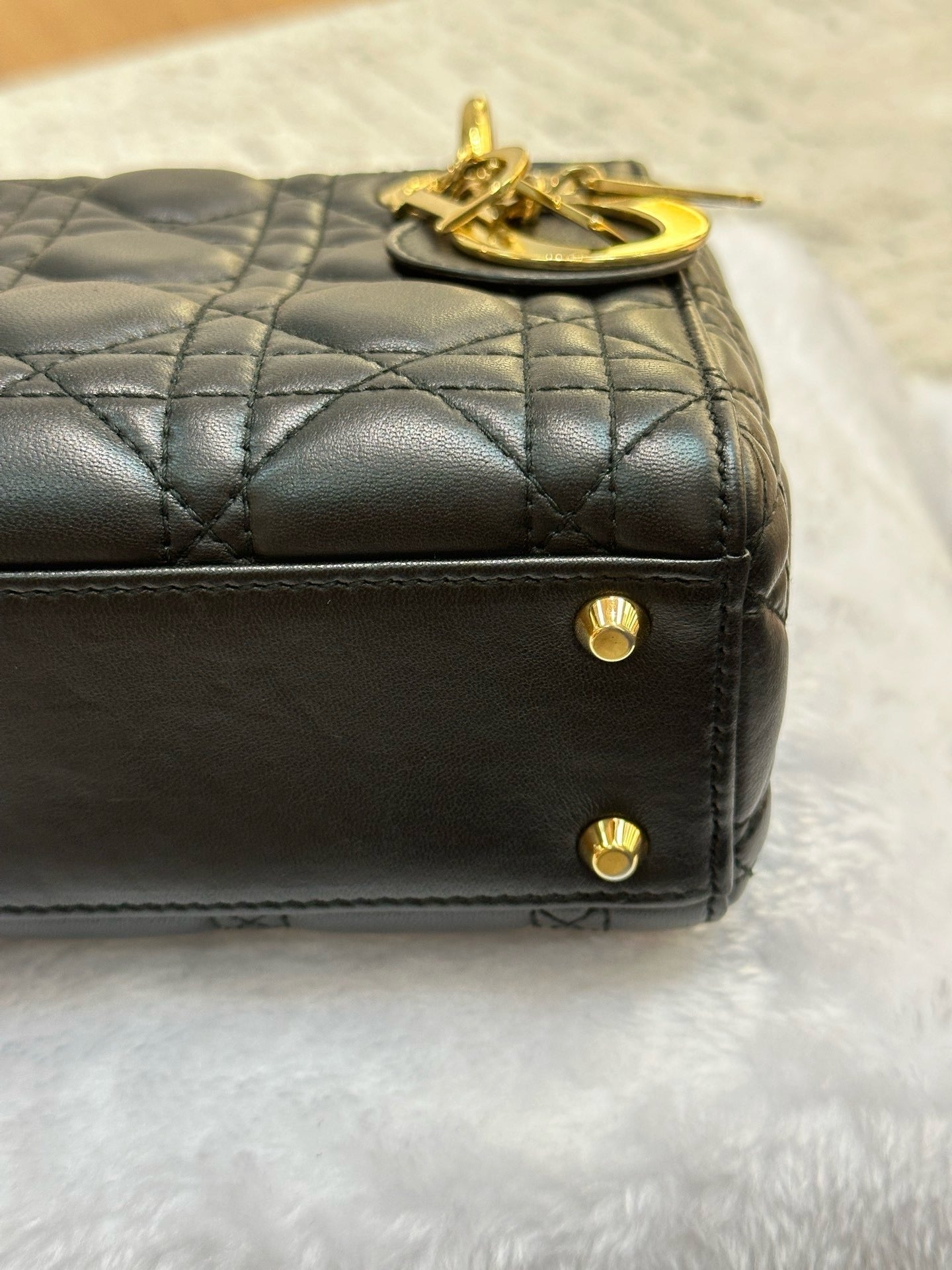 Christian Dior Mini Lambskin Cannage Lady Dior Black