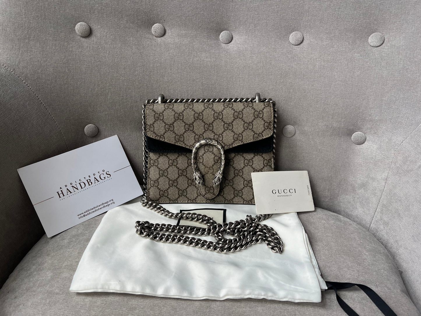 Gucci Dionysus GG Supreme Mini Shoulder Bag (RRP £1,700)