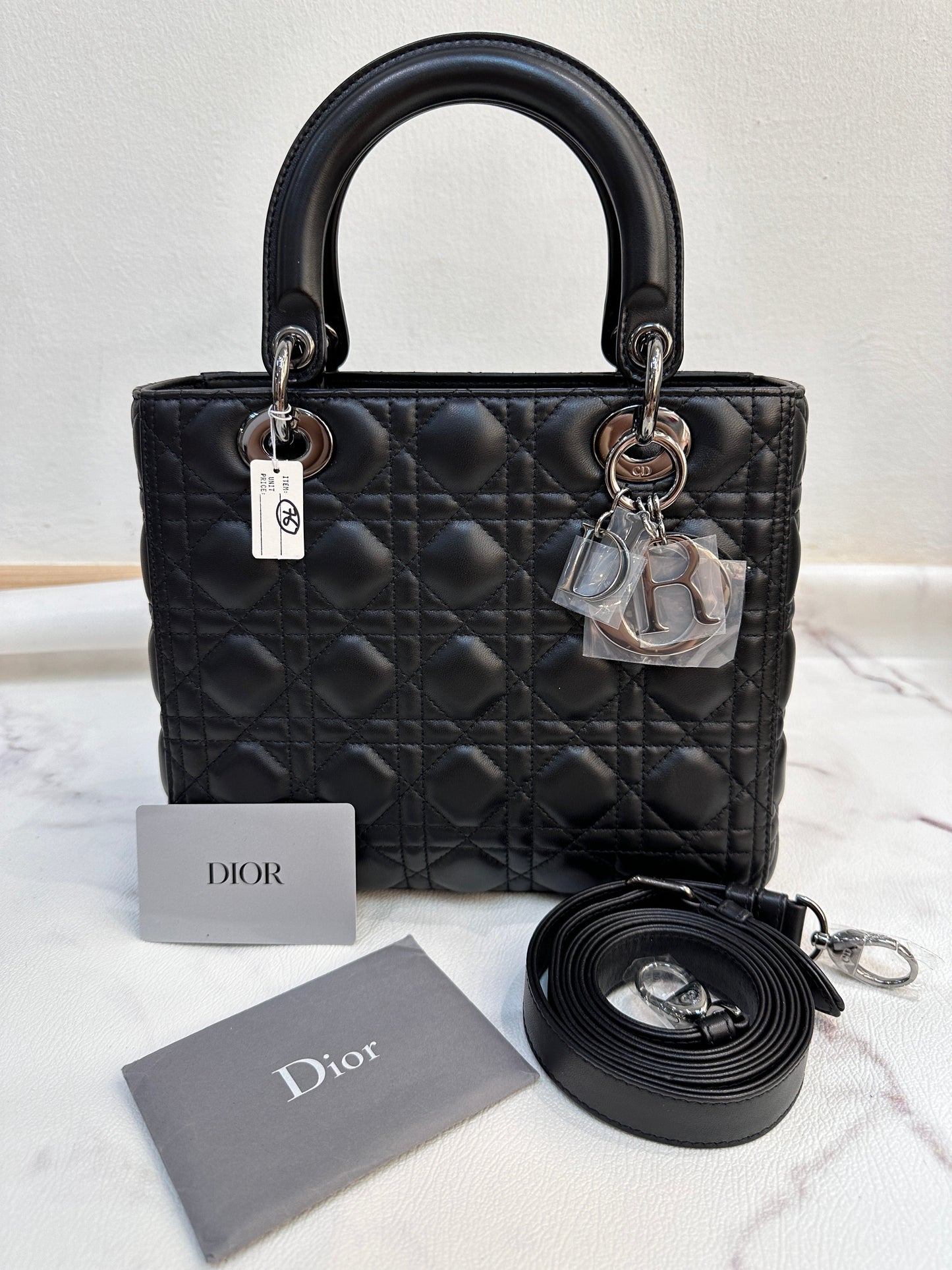 Medium Lady Dior Bag Black Gary Cannage Lambskin