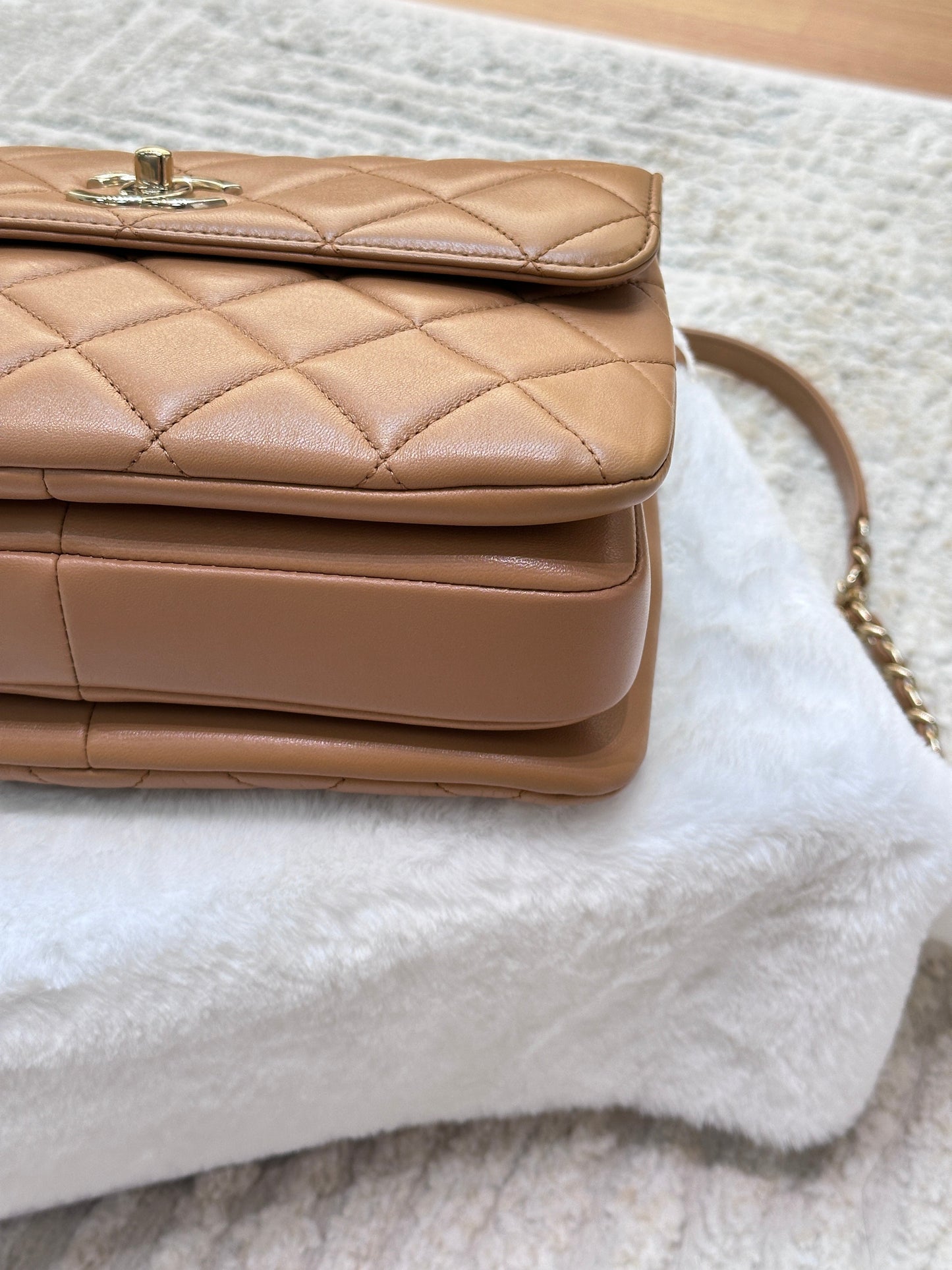 CHANEL  Small Trendy CC  Handle Flap Bag 19K Brown