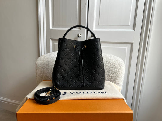 Louis Vuitton Neo Noe MM Bucket Bag Black Empreinte (RRP £2,040)