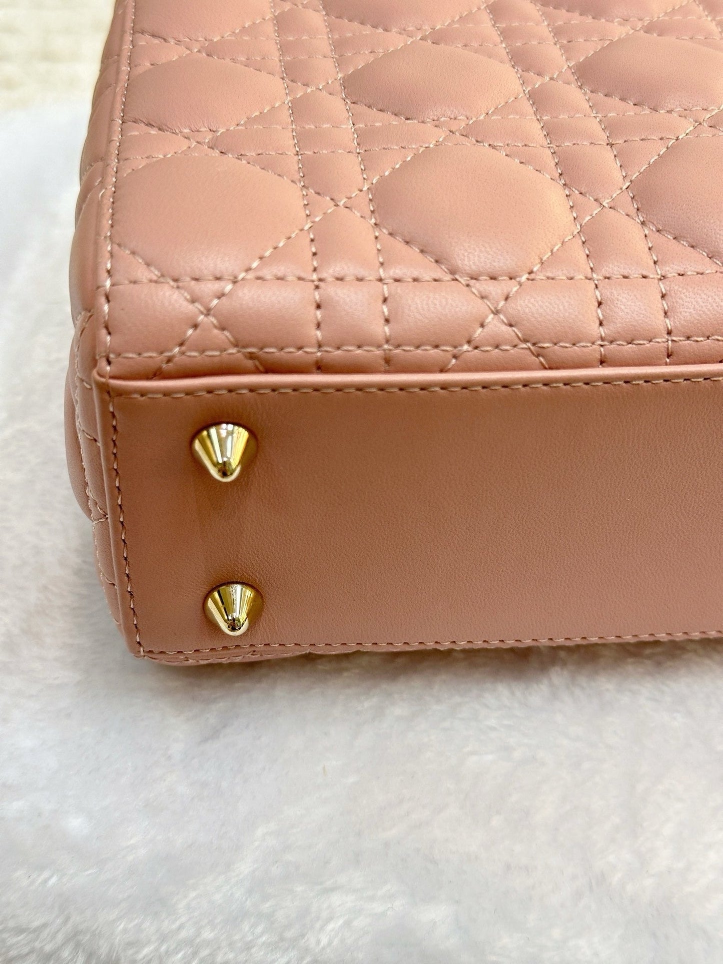 Christian Dior Small Lambskin Cannage My ABC Dior Lady Dior Pink