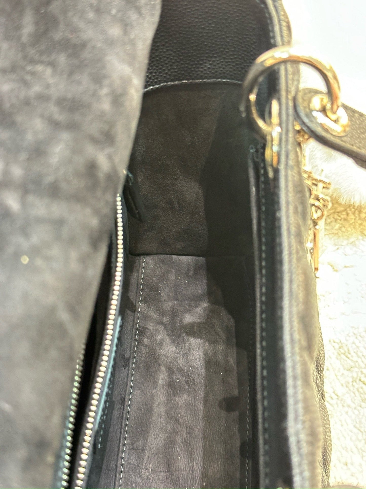 Christian Dior Medium Grained Cannage Calfskin Lady Dior Bag Black SHW