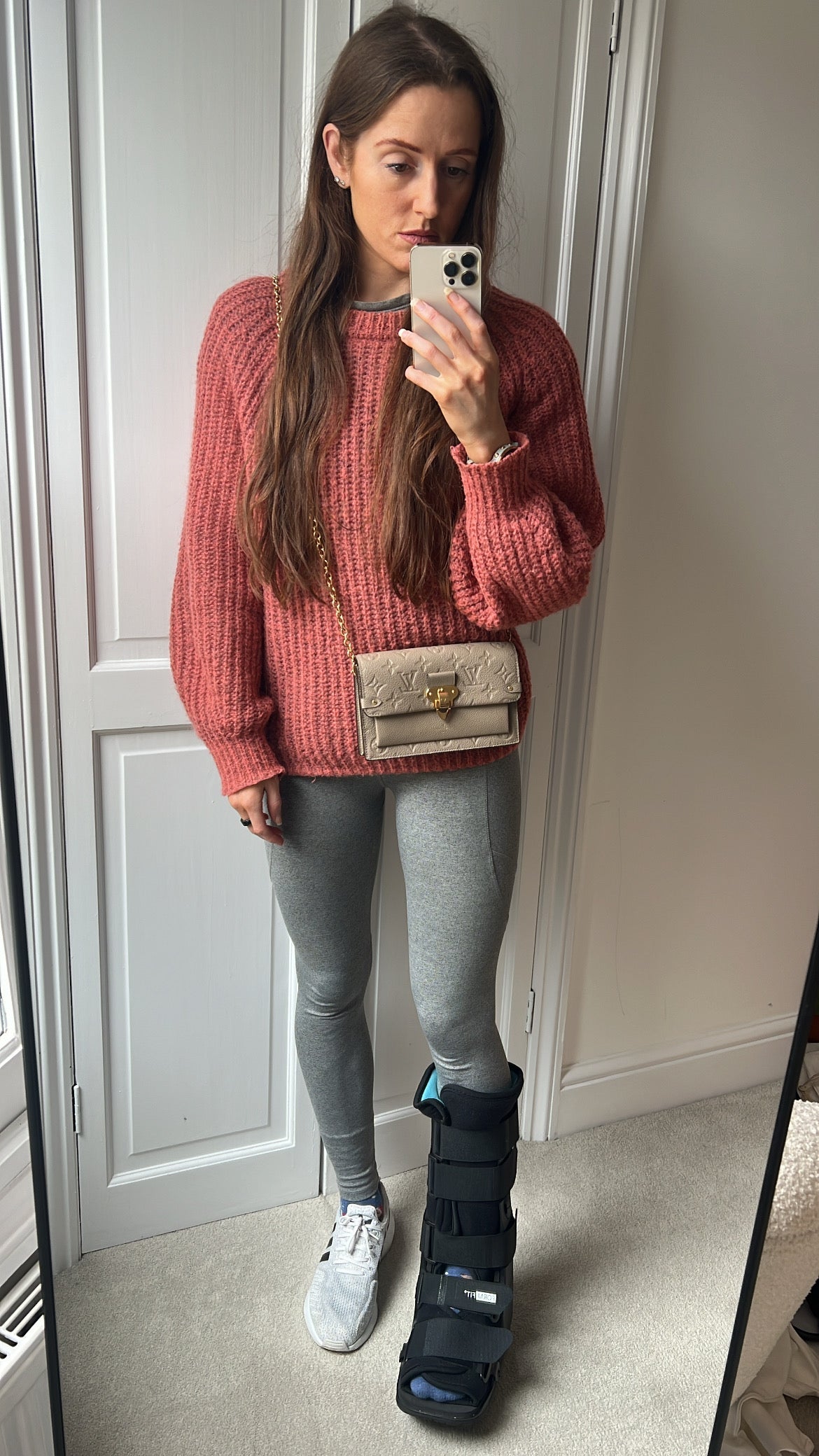 Louis Vuitton Grey Empreinte Vavin Chain Wallet (RRP £1410)