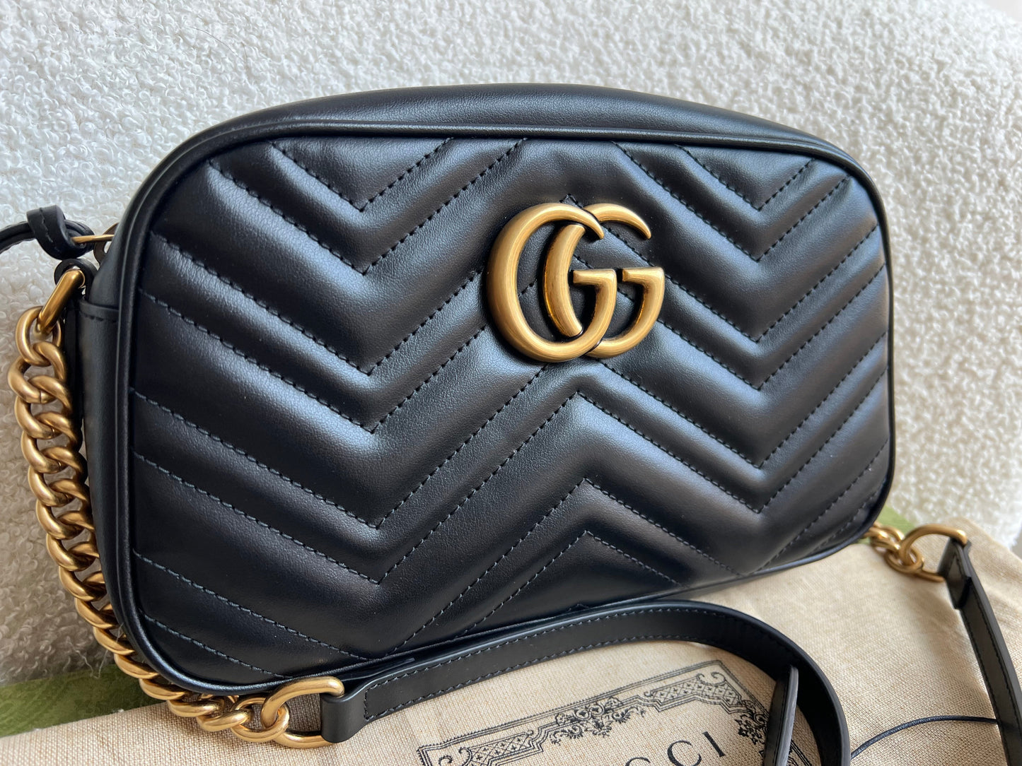 Gucci GG Black Marmont Small Shoulder Bag (RRP £1440)