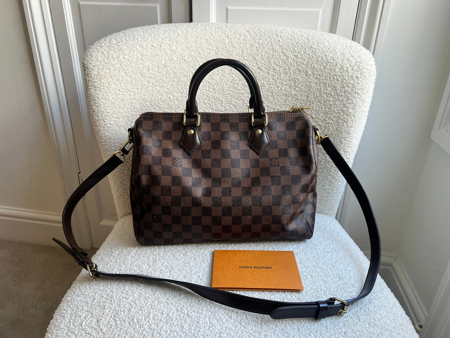 Louis Vuitton Speedy Bandouliere 30 Damier Ebene (RRP £1490)
