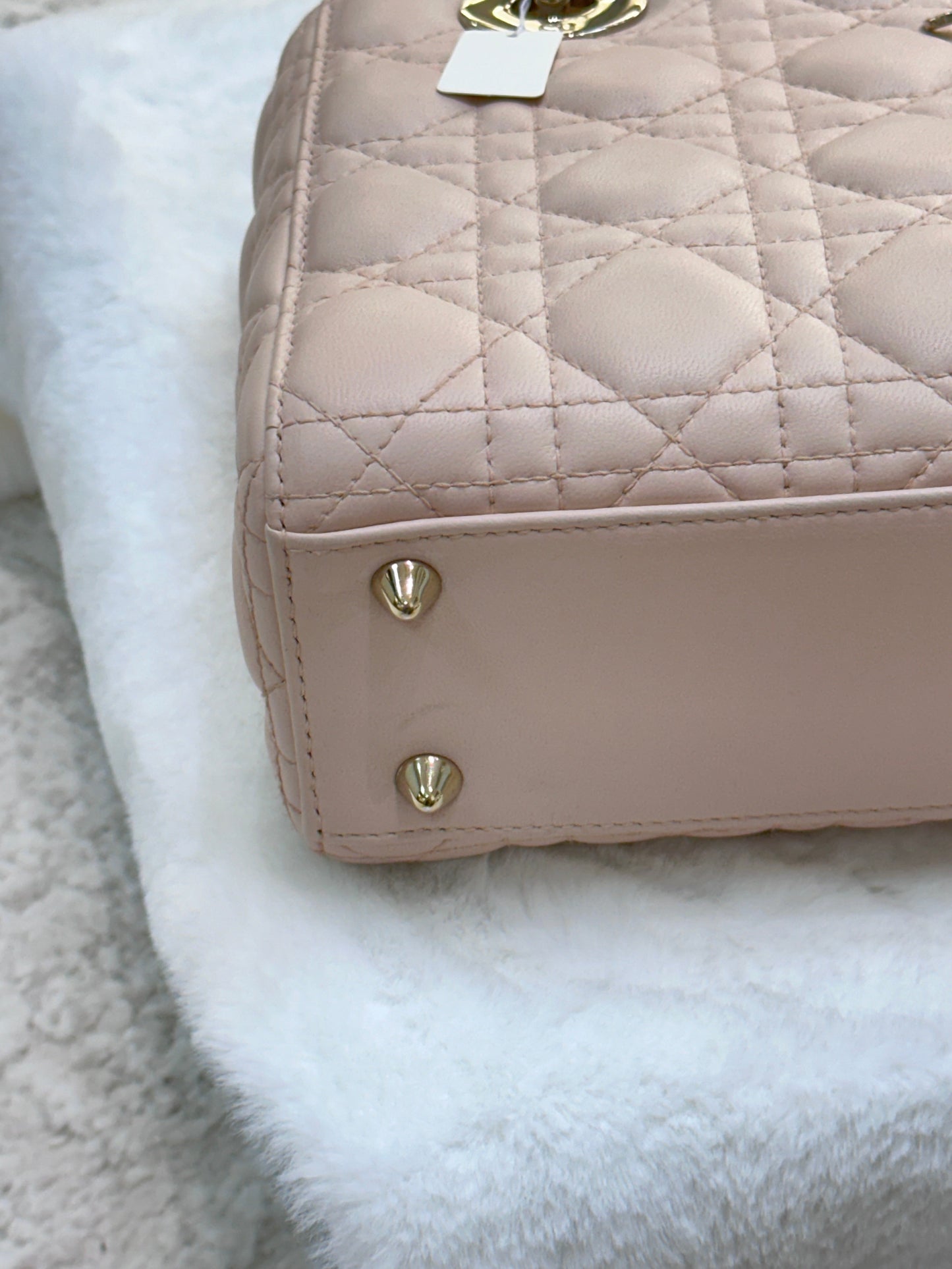 Small Lady Dior My ABC Dior Cannage Lambskin Pink