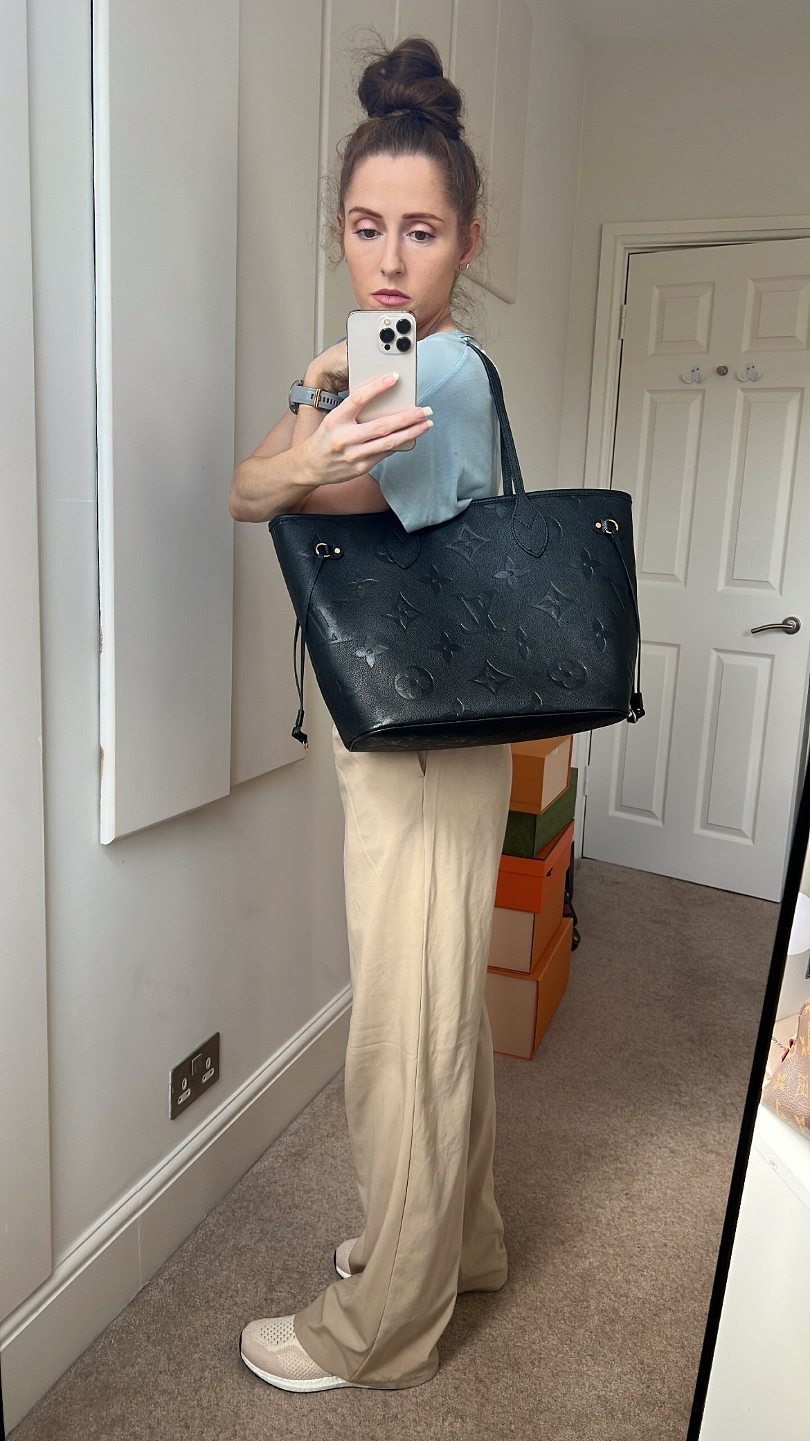 Louis Vuitton Neverfull MM Black Empreinte (RRP £1,940)