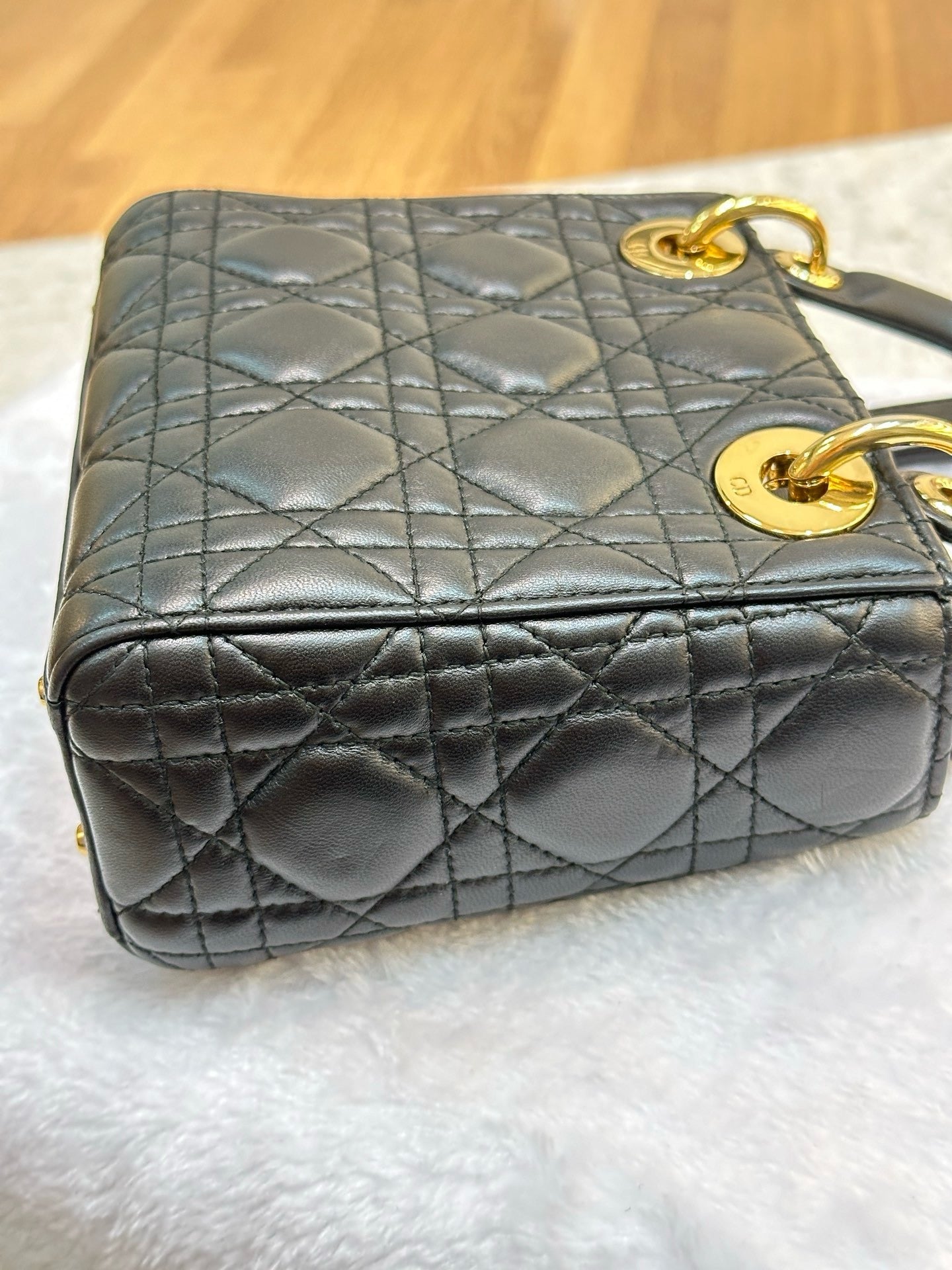 Christian Dior Mini Lambskin Cannage Lady Dior Black