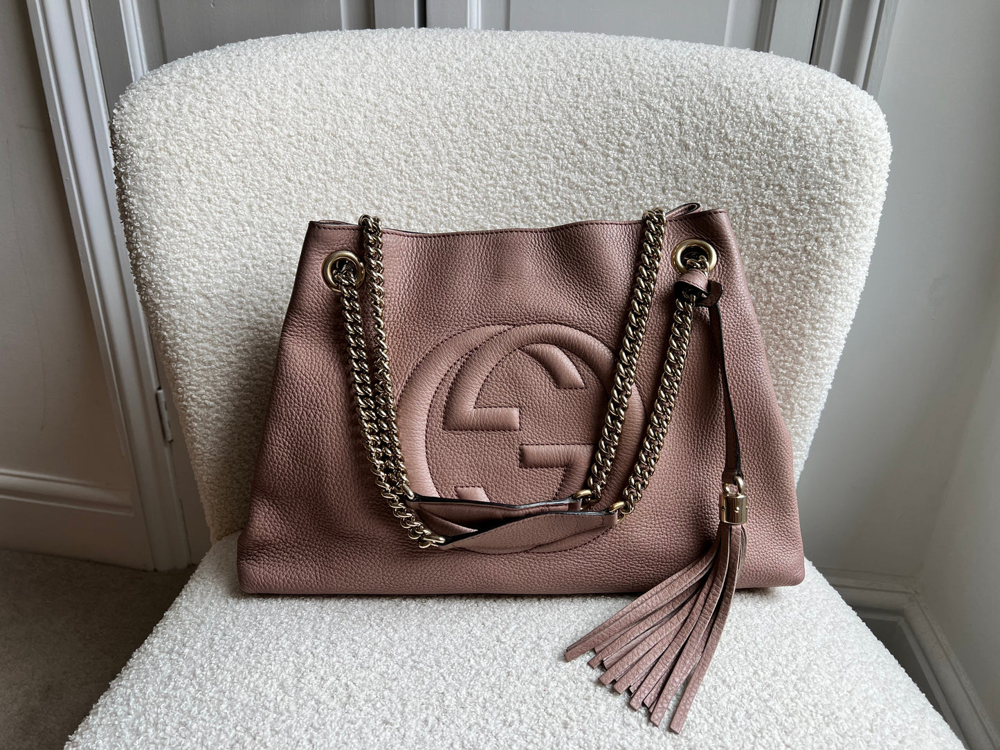Gucci Rose Pink Soho Chain Tote (RRP £1350)