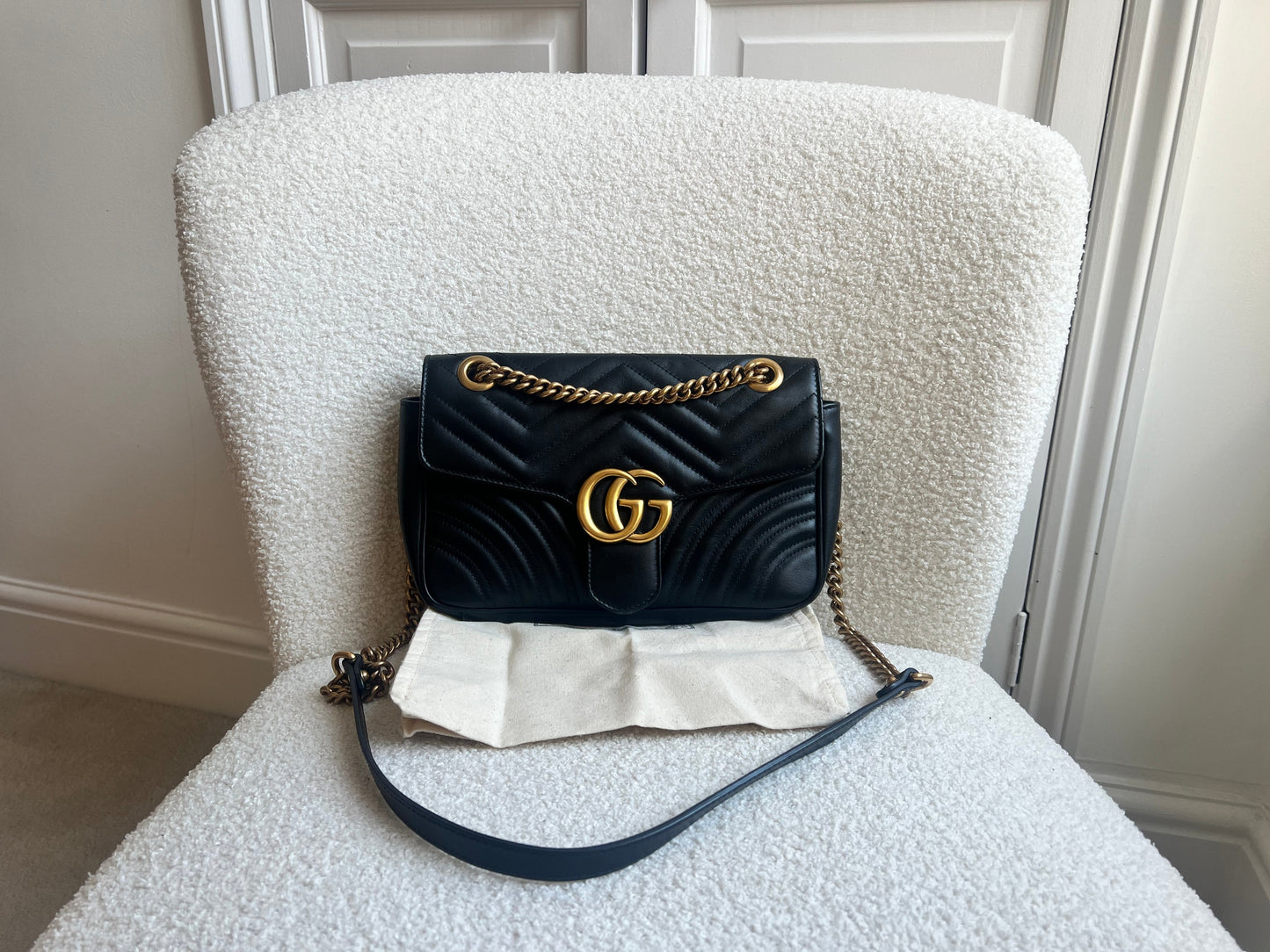 Gucci GG Black Marmont Small Shoulder Bag (RRP £2070)