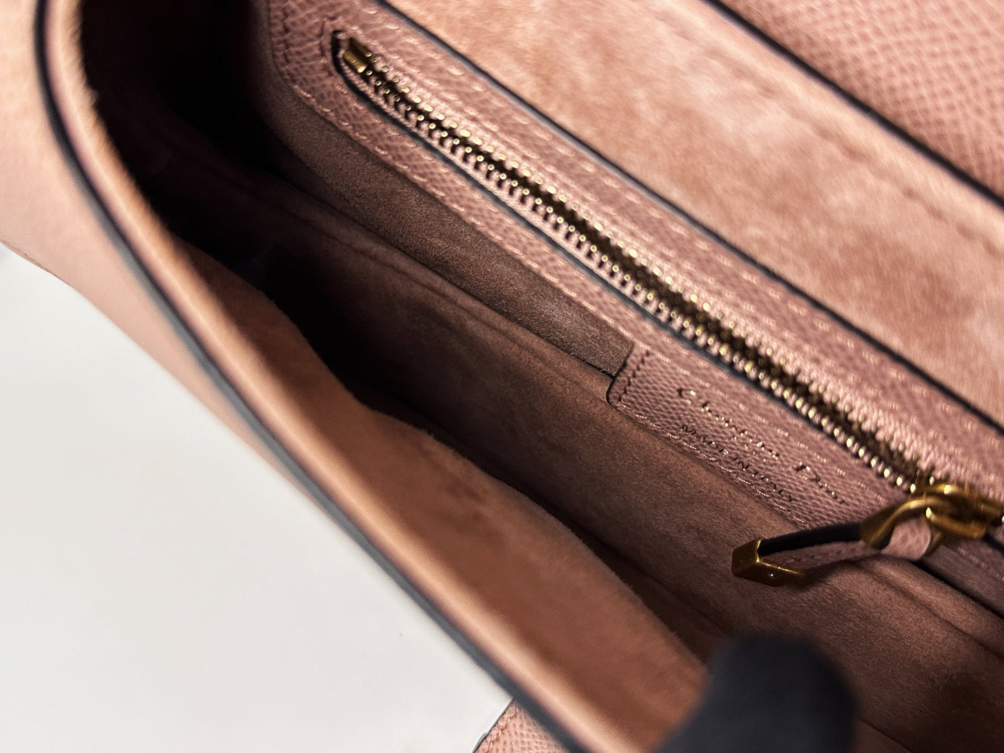 Christian Dior Saddle Bag with Strap Golden Saddle Nude Brush Grained Calfskin 2023 year