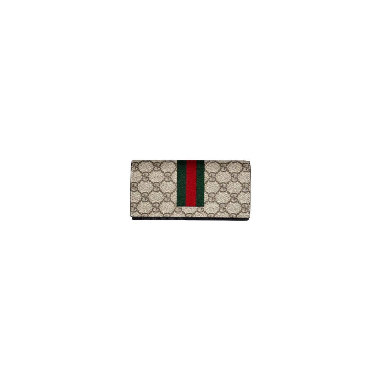 Gucci CI GG Supreme Monogram Selleria Calfskin Continental Wallet