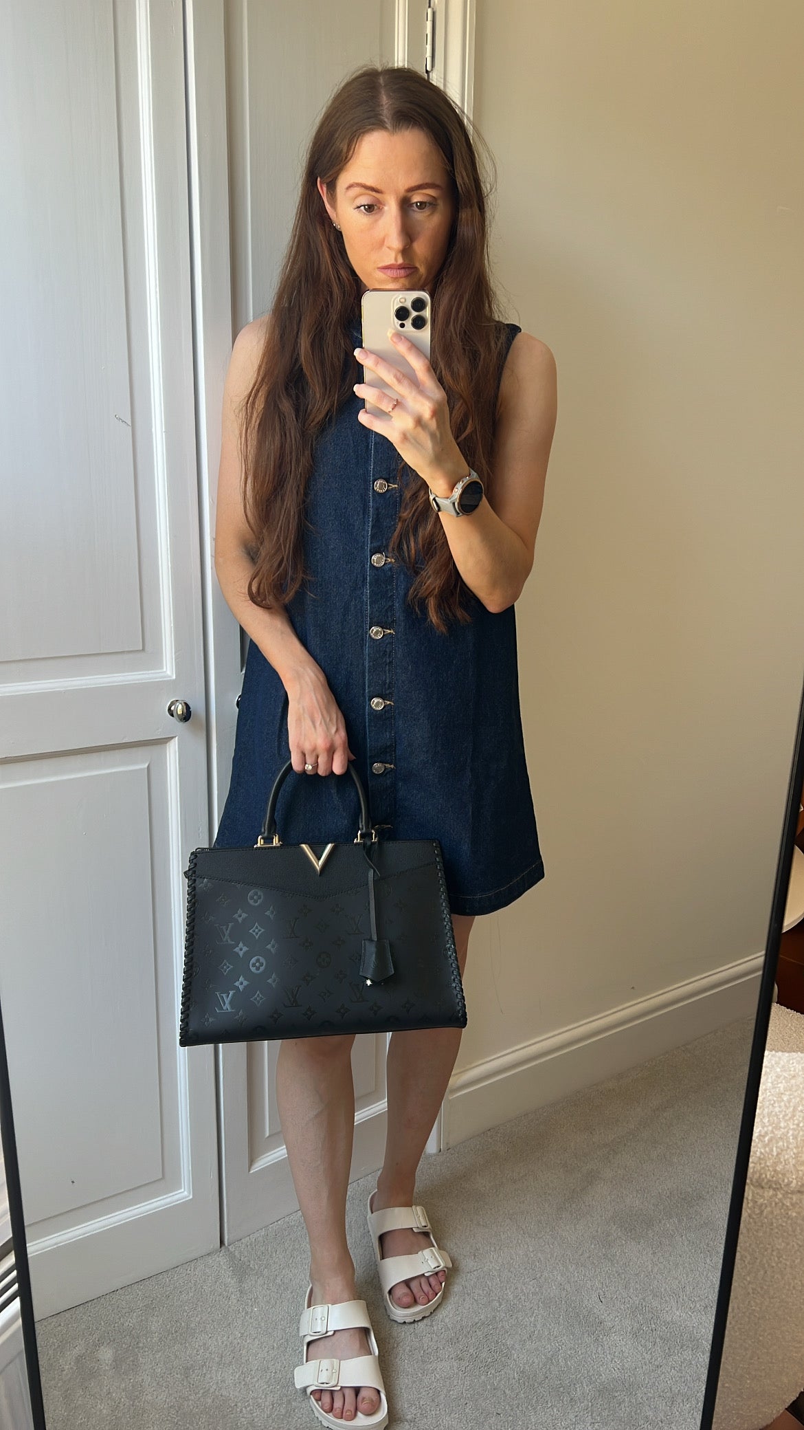 Louis Vuitton Monogram Cuir Plume Very Zipped Tote Black