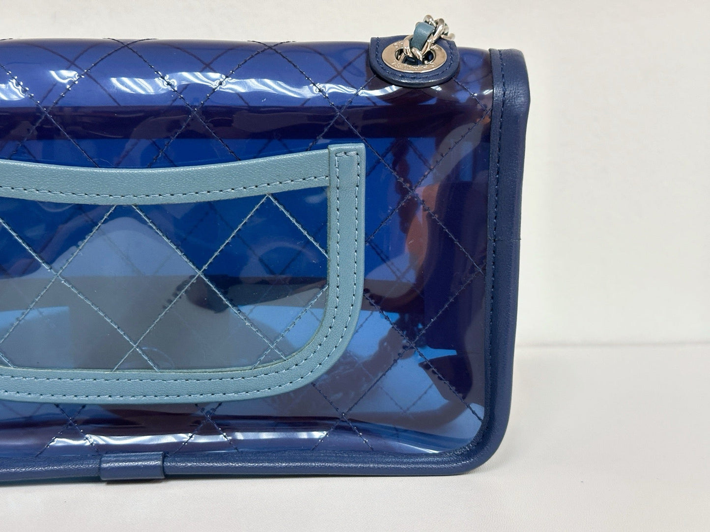 Chanel Blue Coco Splash PVC Small Flap Bag holo 2569