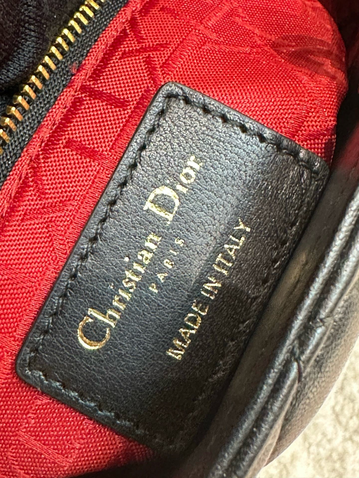 Christian Dior Mini Lambskin Cannage Lady Dior Black