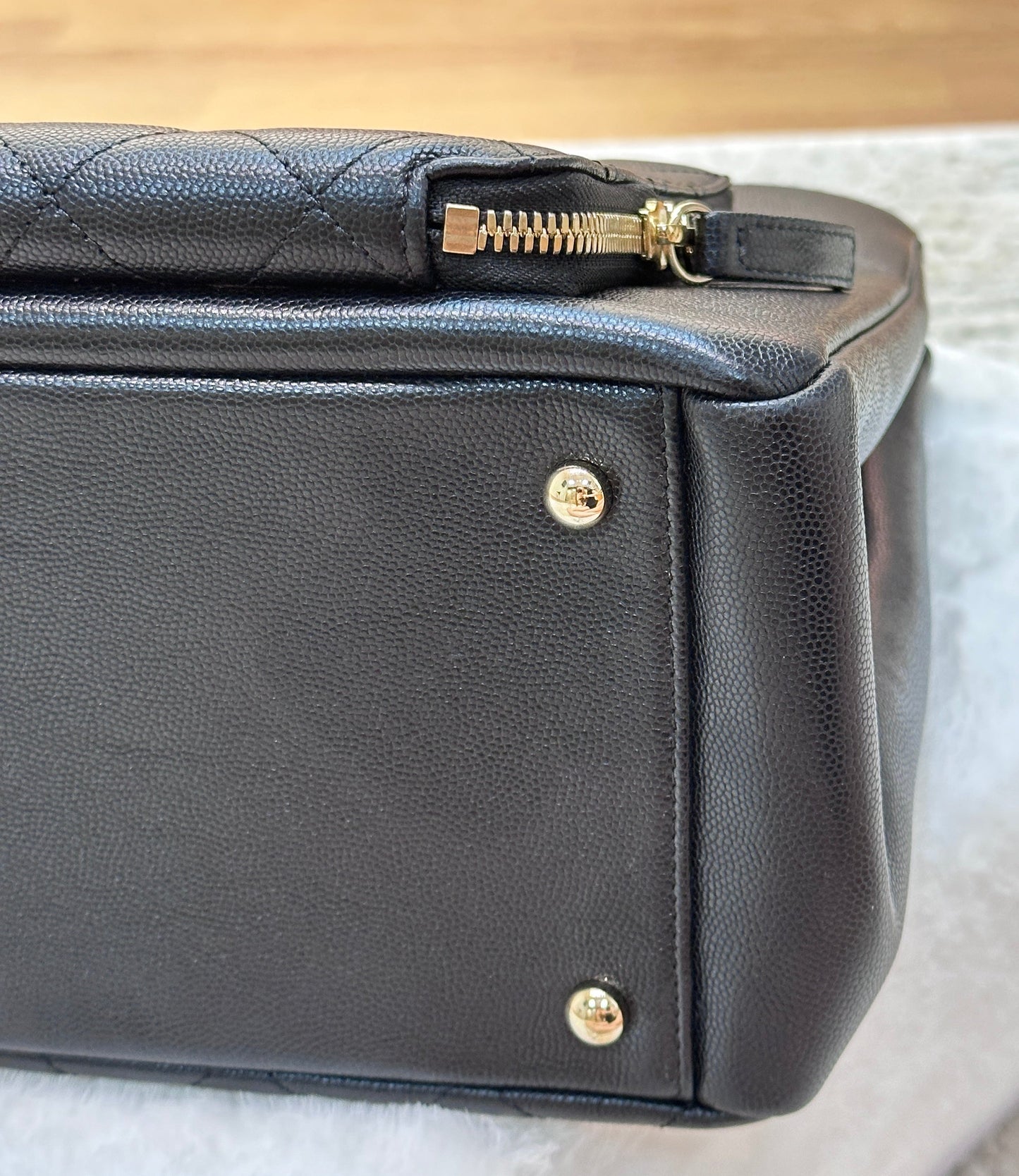 CHANEL Business Affinity Shopping Tote Caviar Black GHW